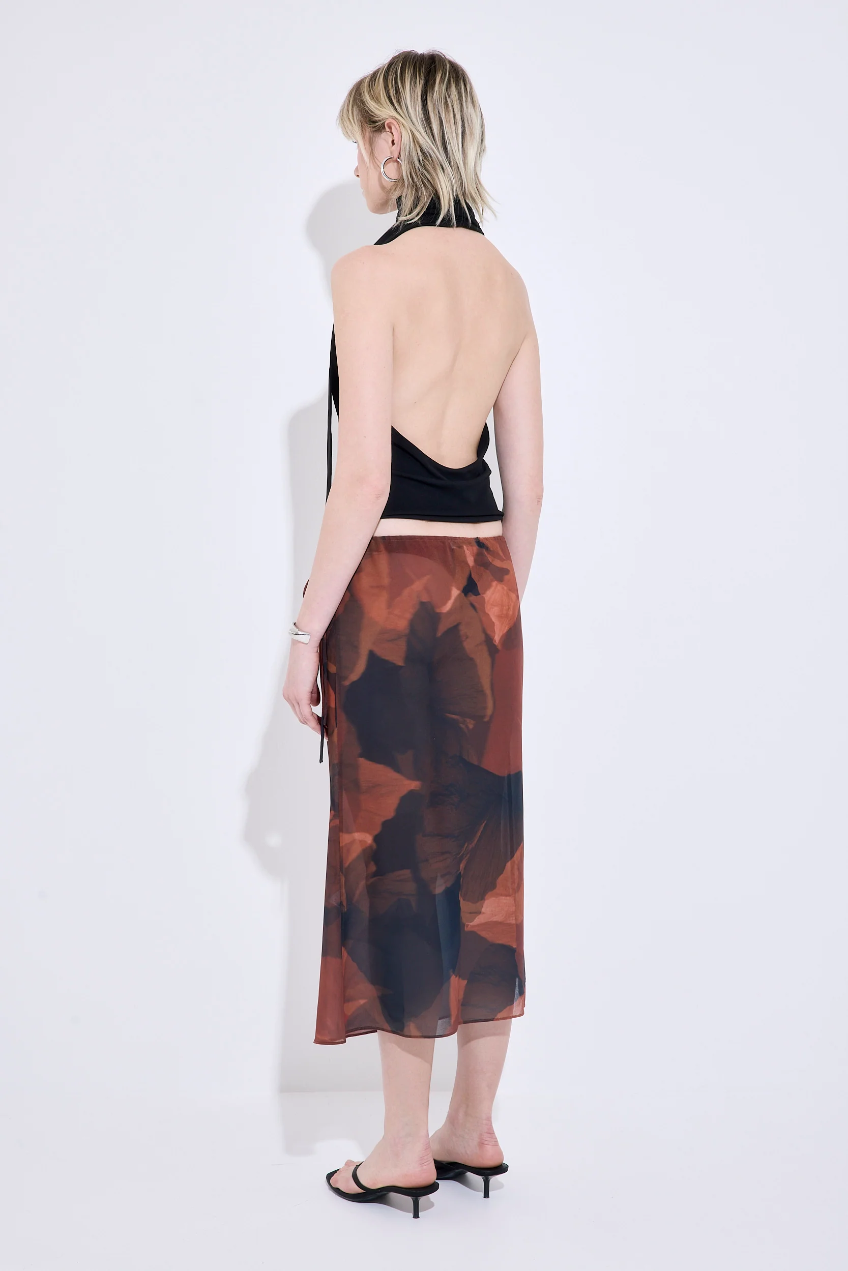 Semi Sheer Midi Skirt - Image 5