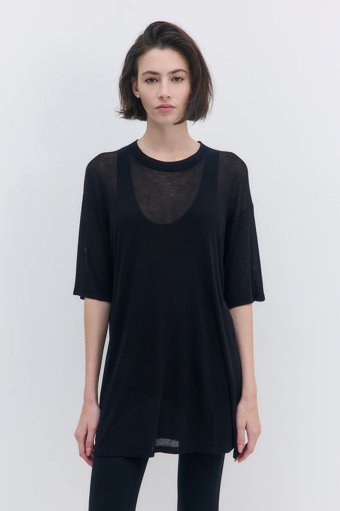 Semi Sheer Oversized Top