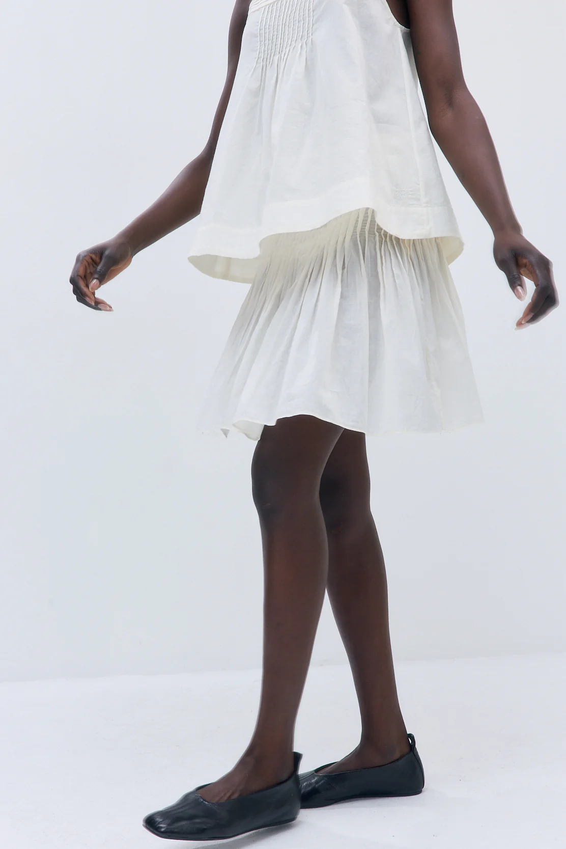 Semi Sheer Pleated Midi Skirt - Image 6