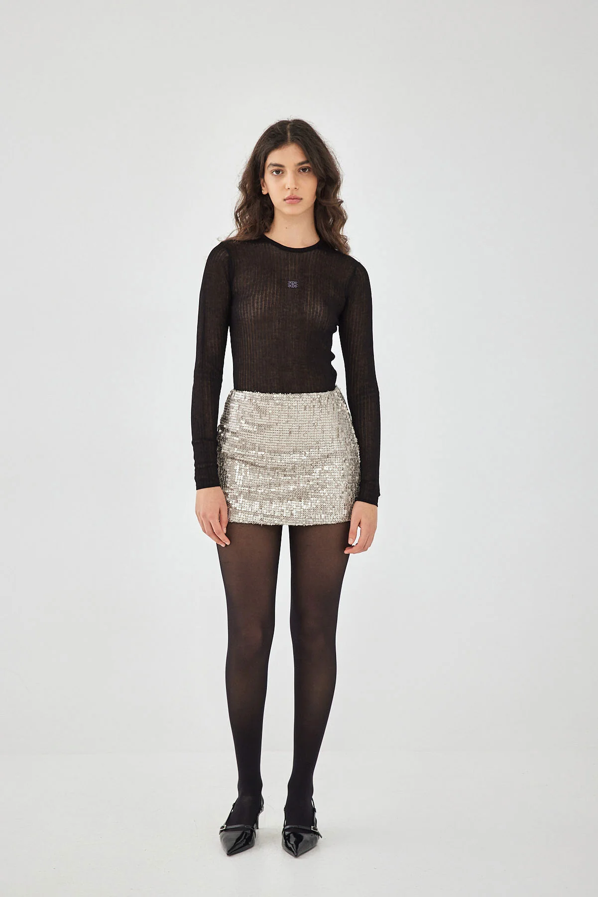 Sequined Mini Skirt