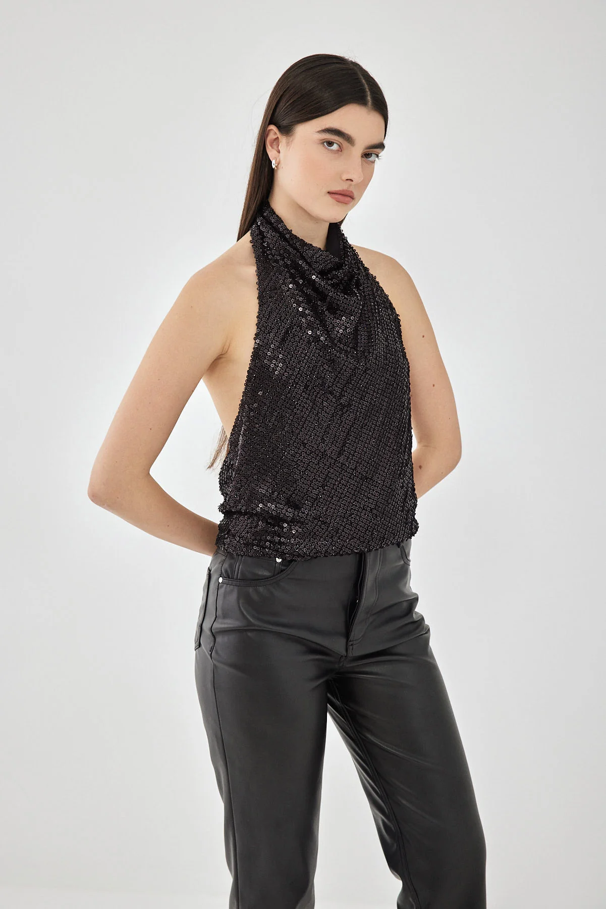Sequined Open Back Top - Image 4