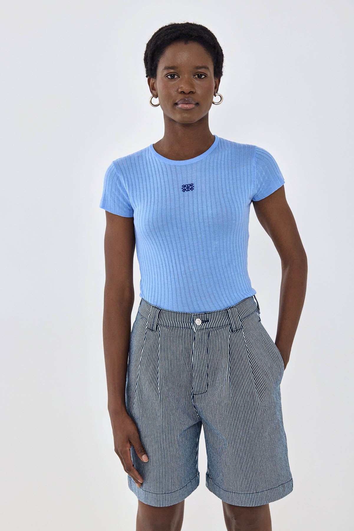 Sheer Knit Logo T Shirt