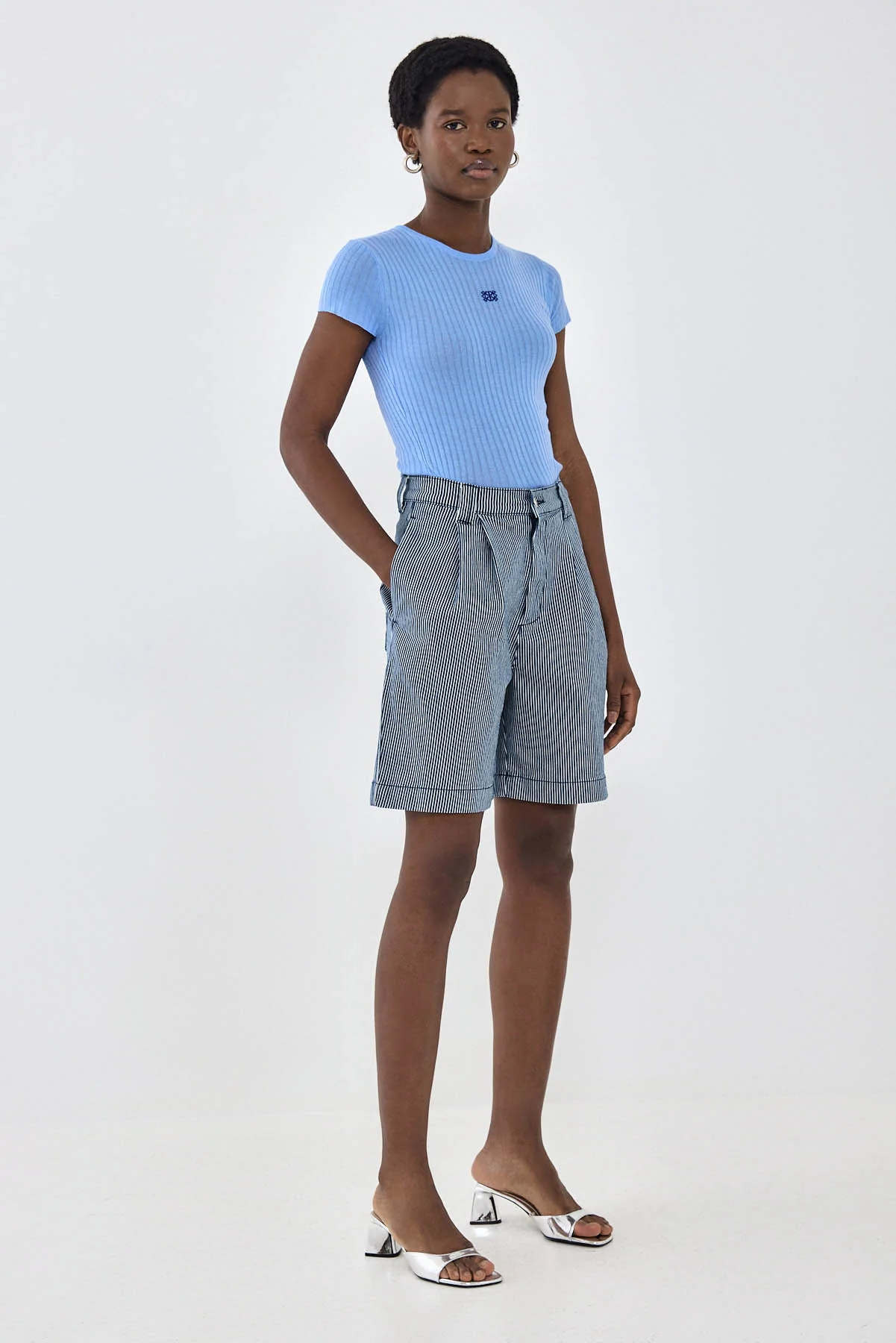 Sheer Knit Logo T Shirt - Image 4