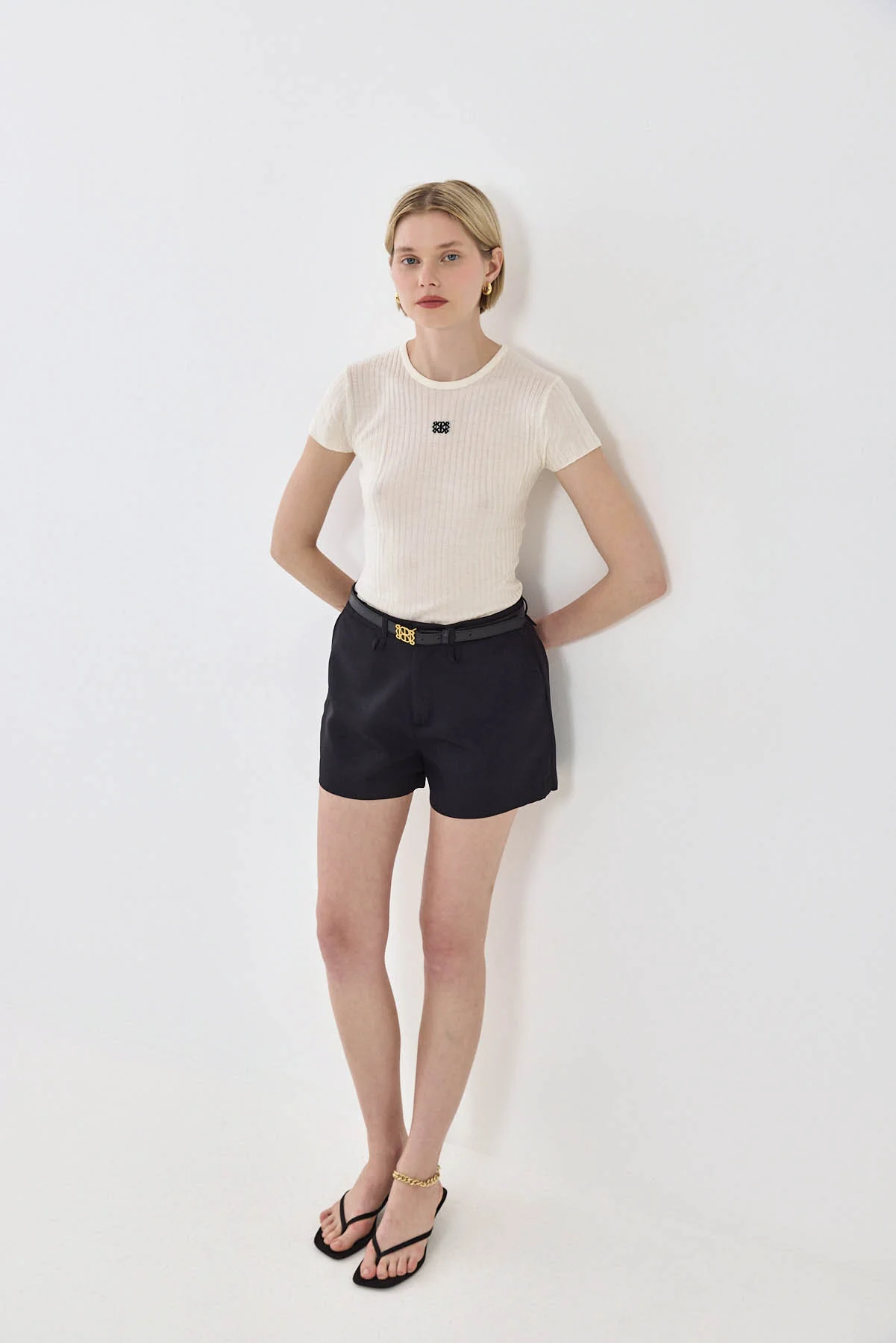 Sheer Knit Logo T Shirt - Image 3