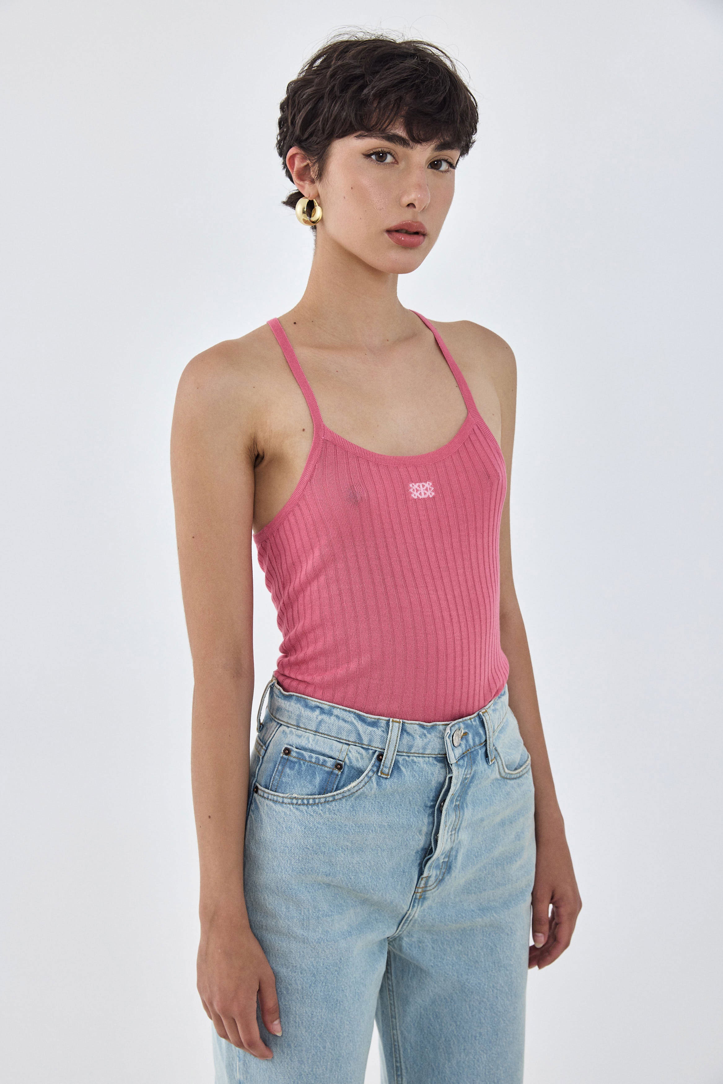Sheer Knit Logo Tank Top - Image 4