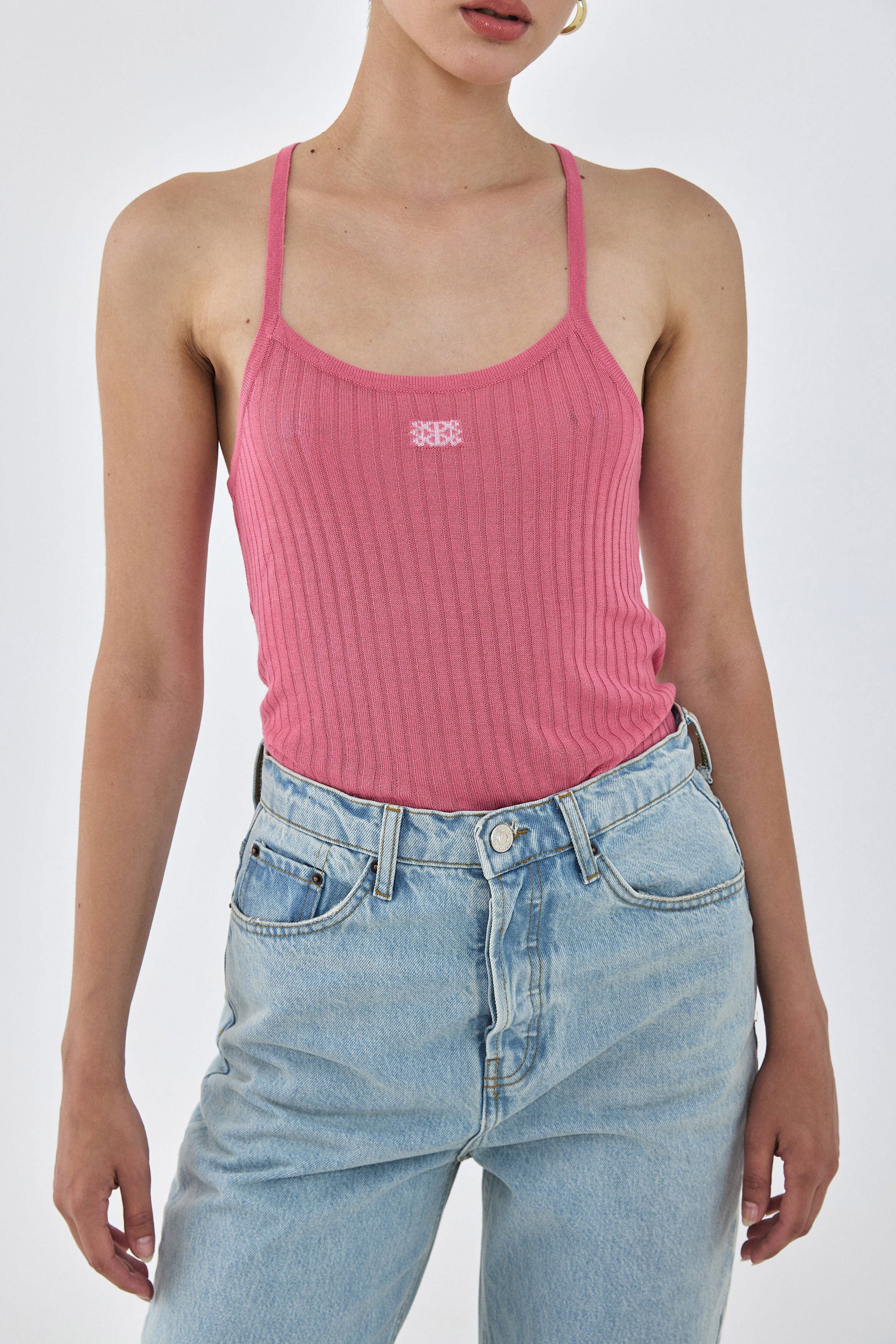Sheer Knit Logo Tank Top - Image 6