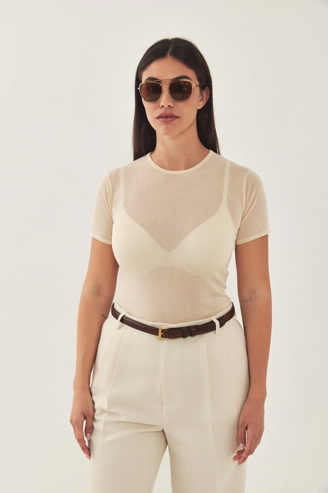 Sheer Knitted T Shirt - Image 7