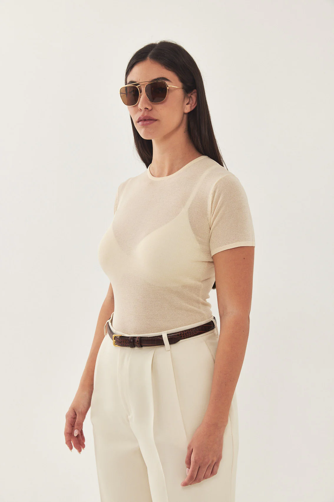 Sheer Knitted T Shirt - Image 9