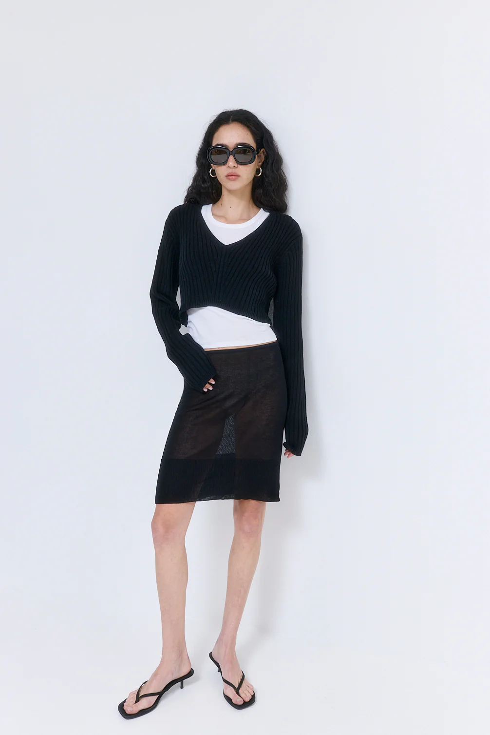 Sheer Midi Skirt - Image 3