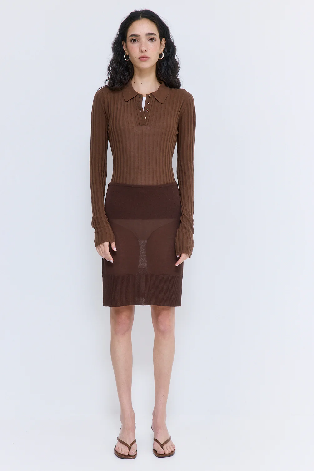 Sheer Midi Skirt
