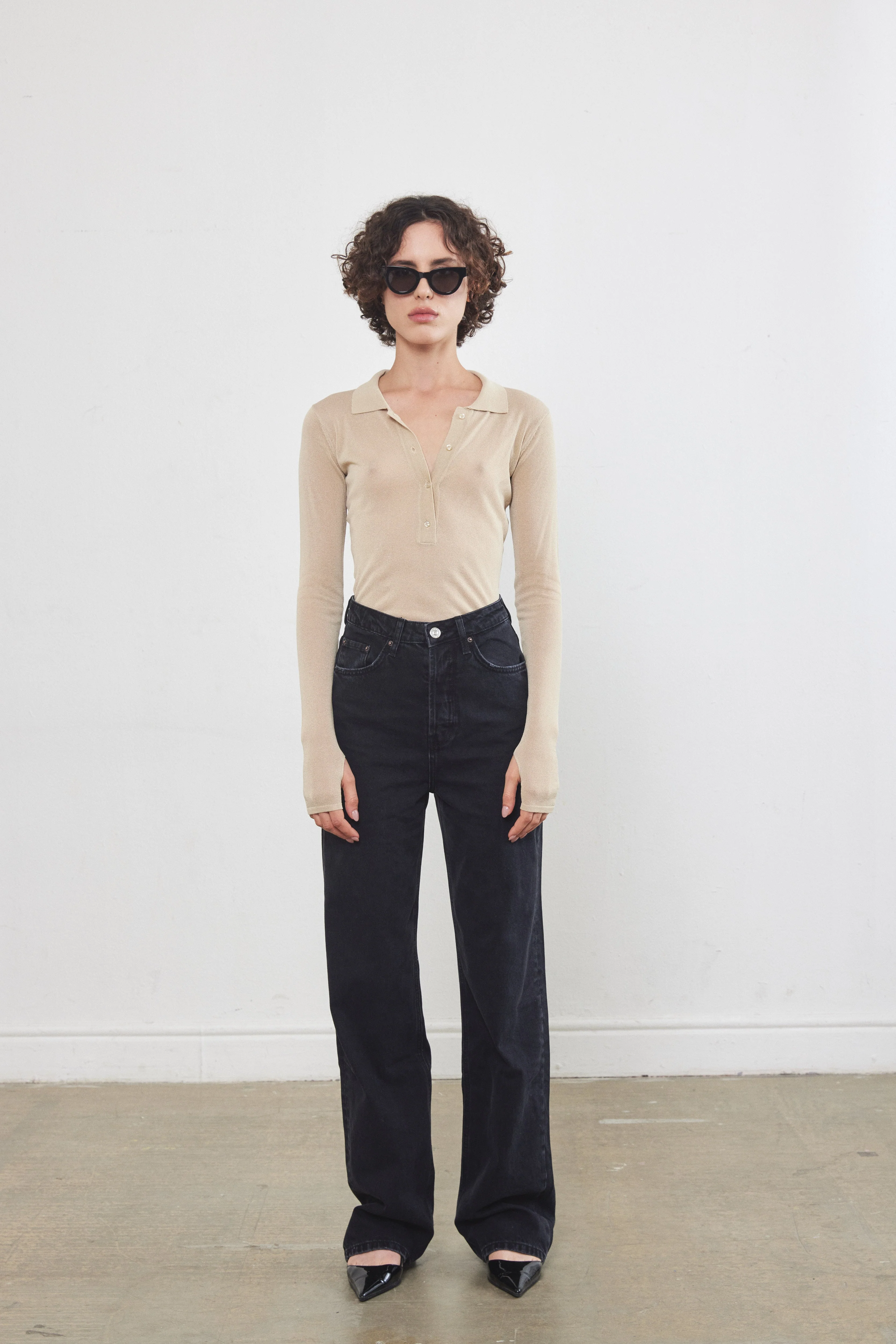 Sheer Polo Top - Image 2