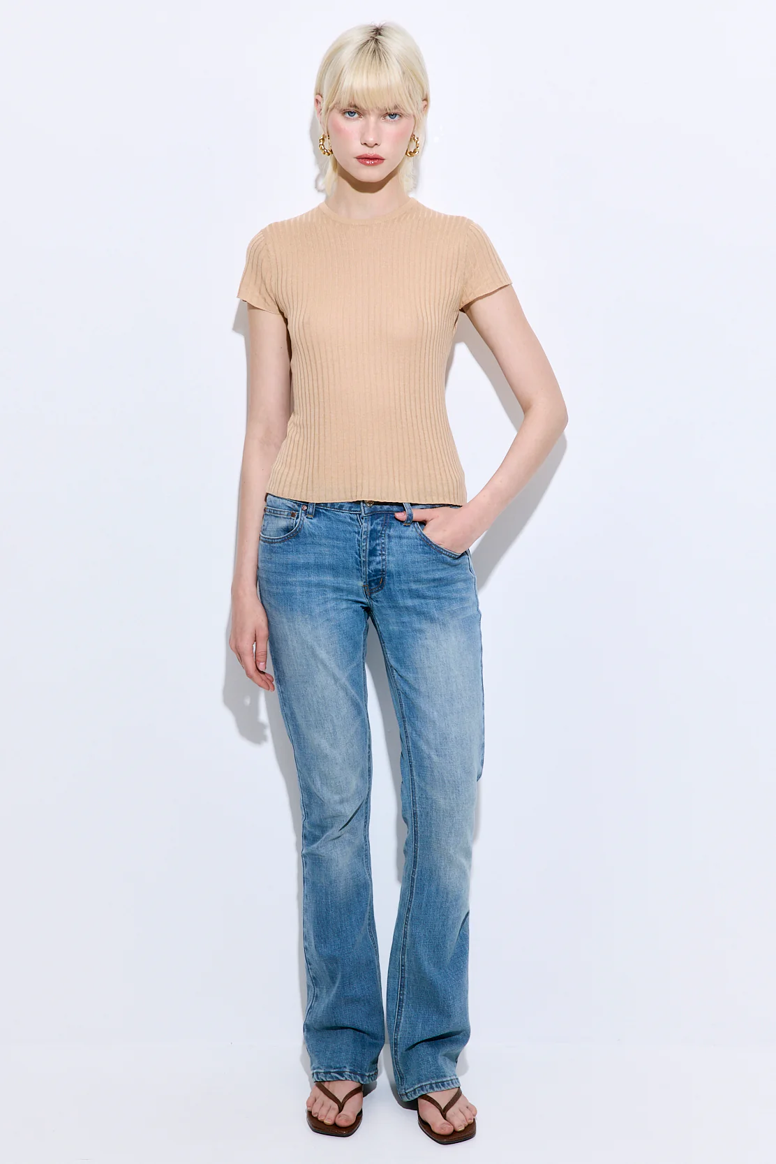 Sheer Ribbed Top - Image 3