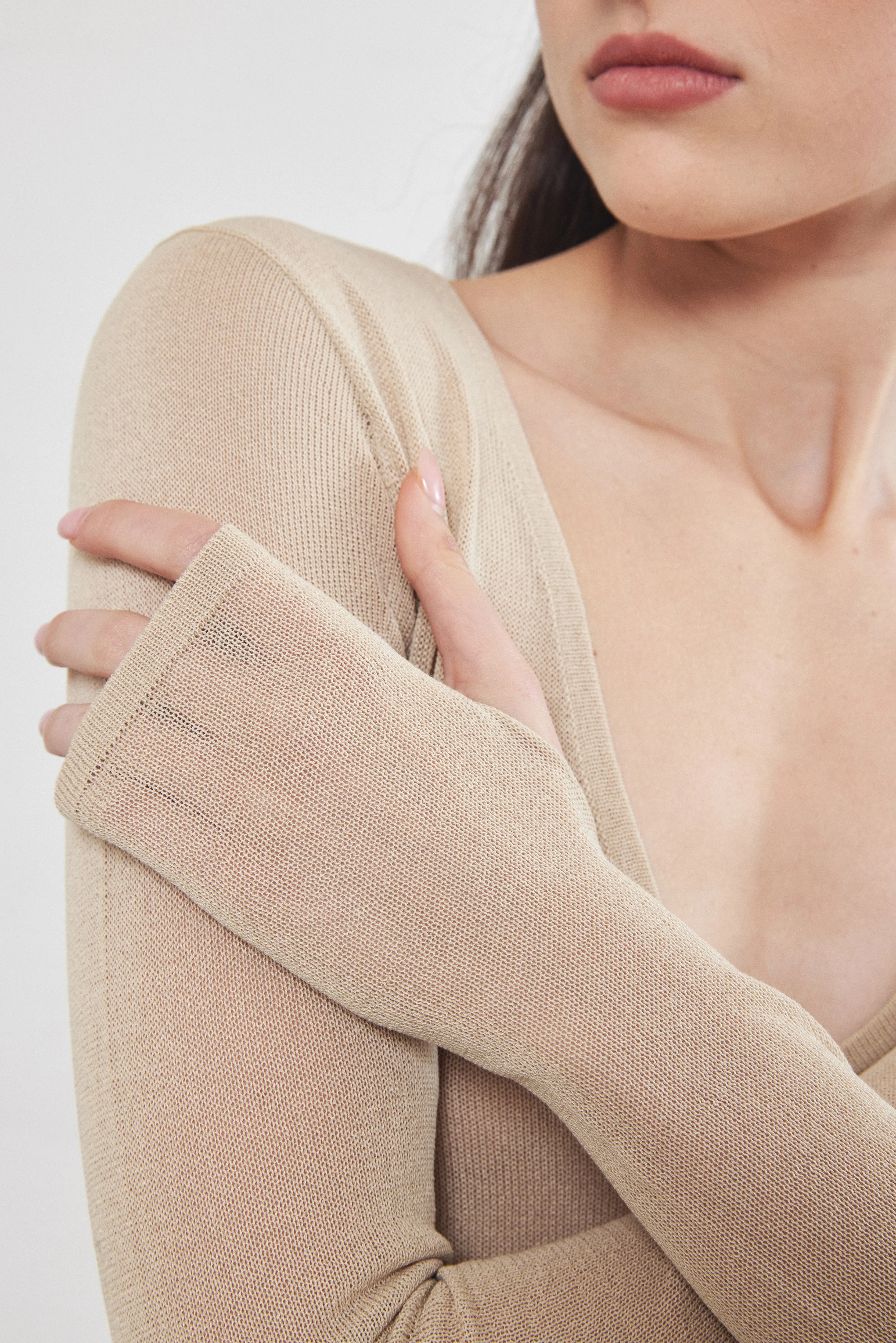 Sheer V Neck Top - Image 5