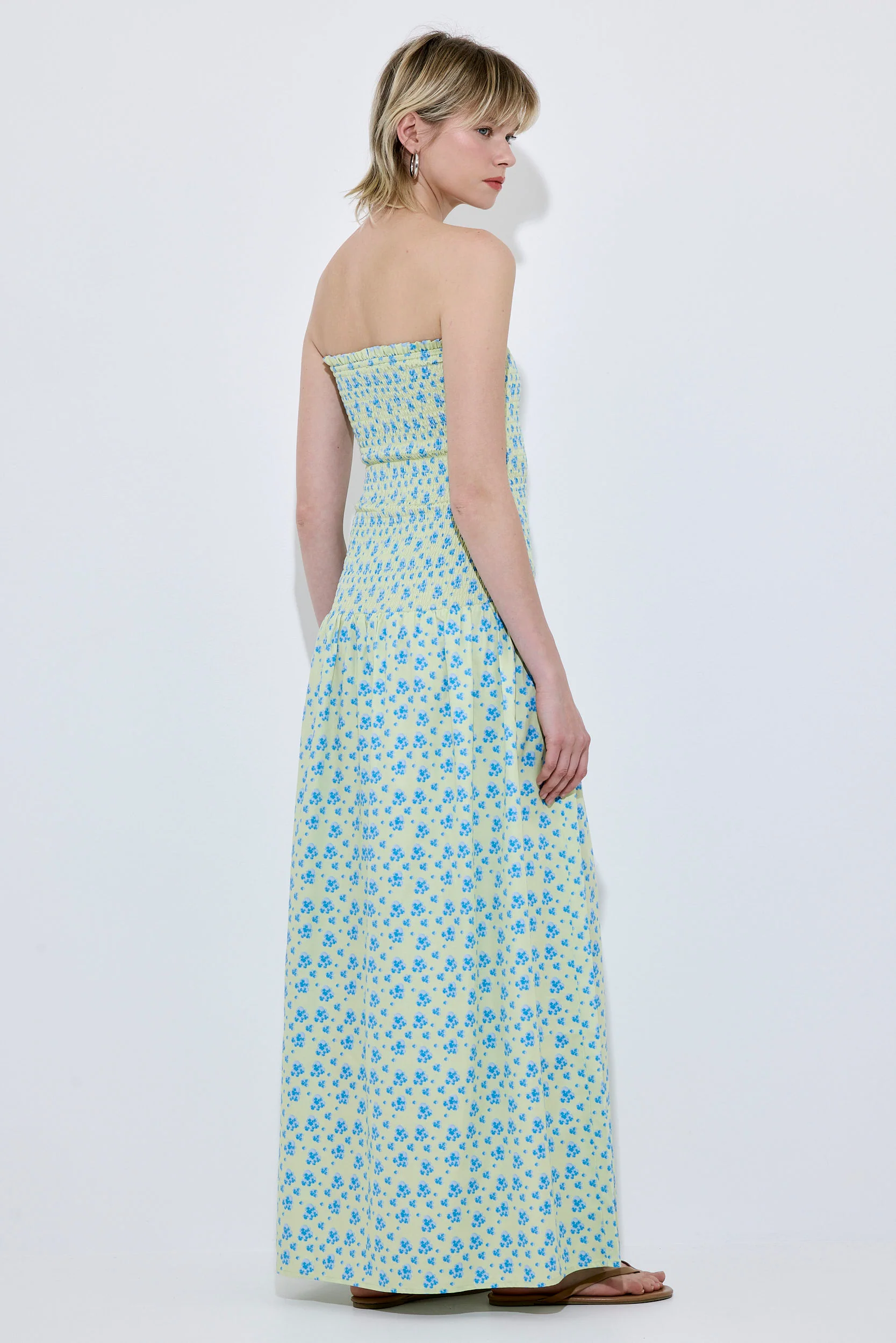 Shirred Strapless Maxi Dress - Image 4