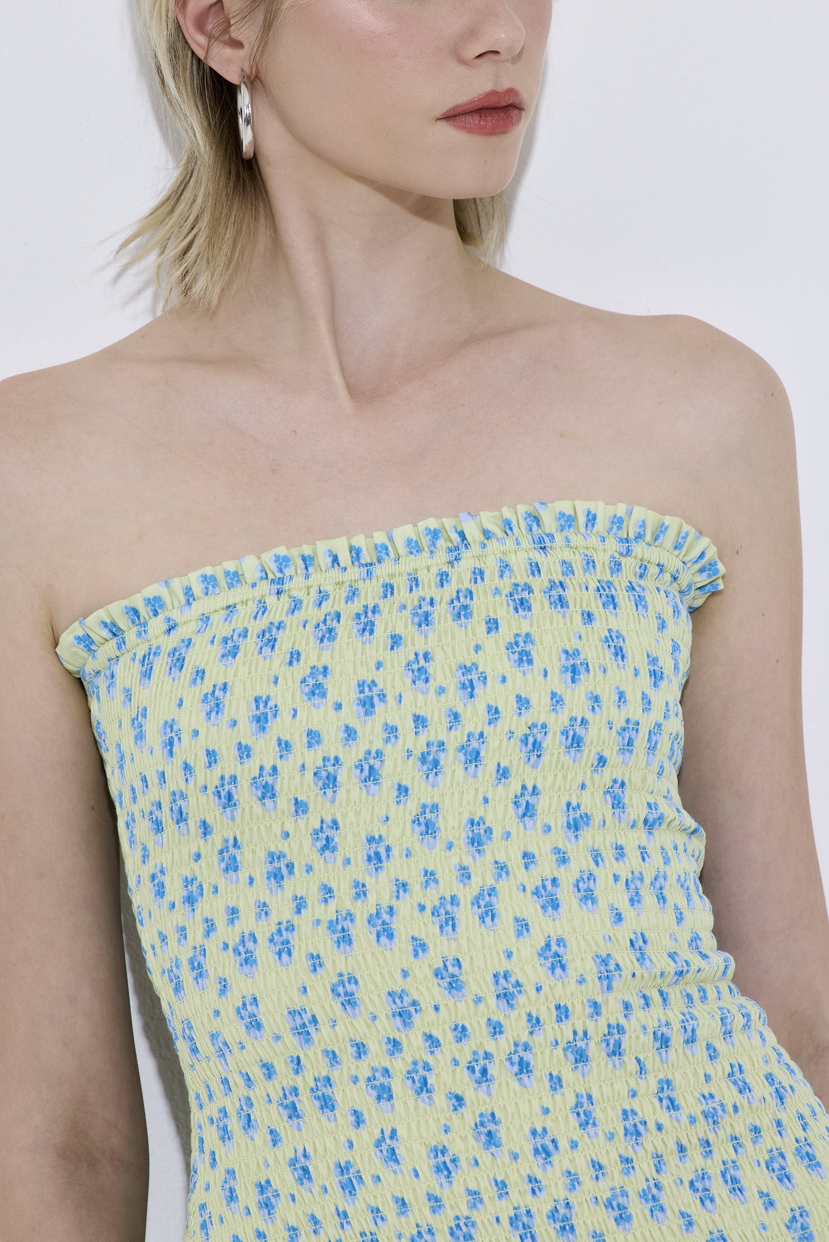 Shirred Strapless Maxi Dress - Image 5