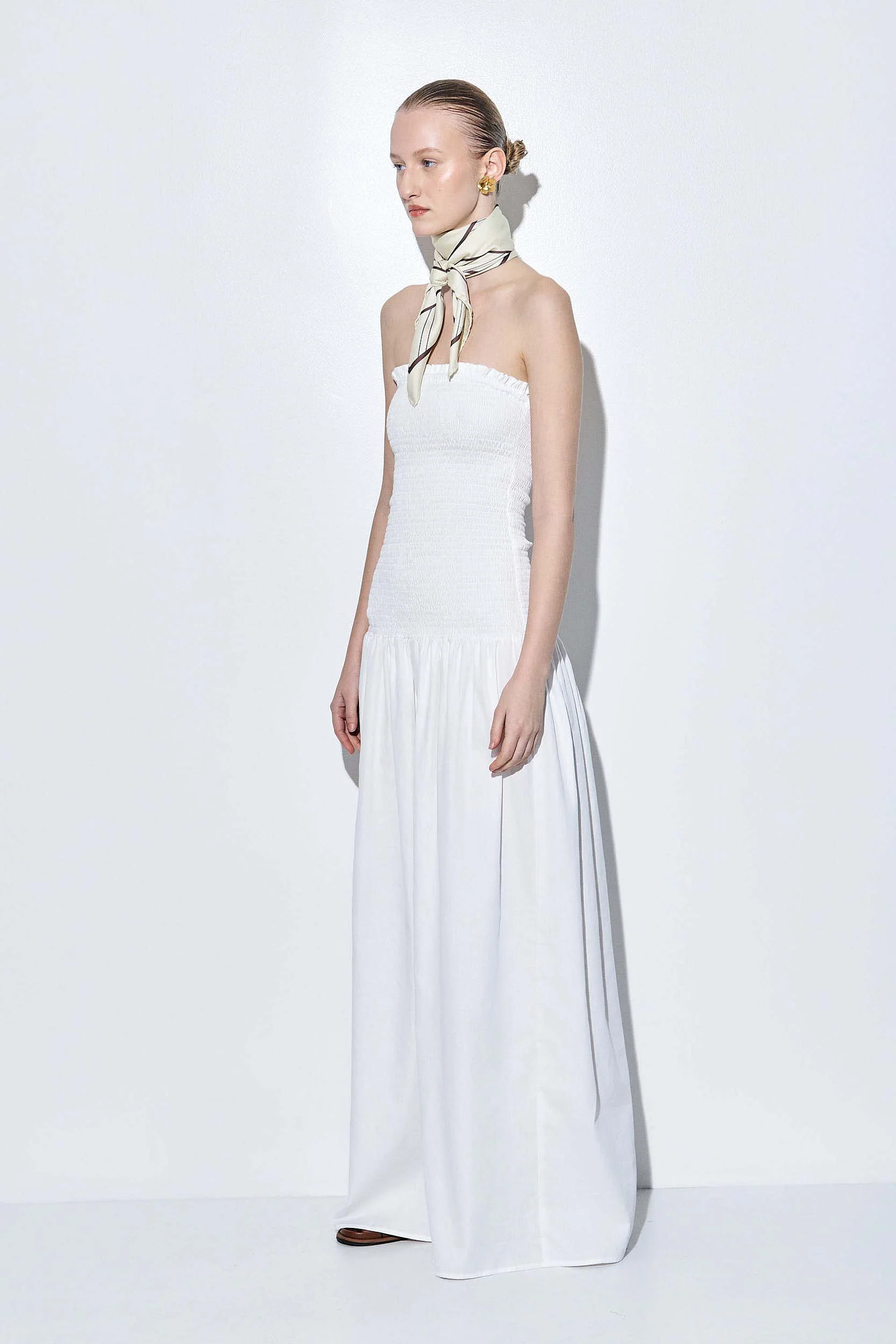 Shirred Strapless Maxi Dress - Image 3