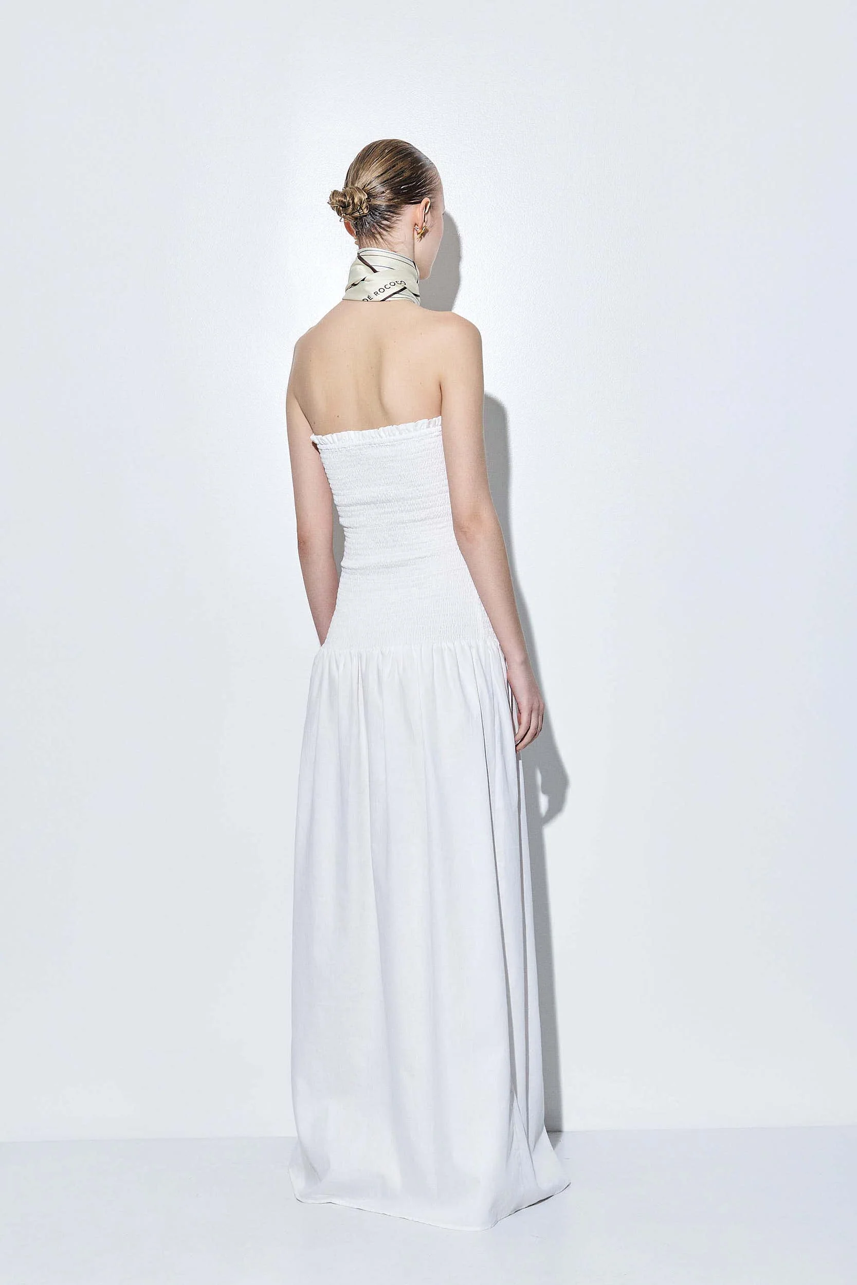 Shirred Strapless Maxi Dress - Image 4