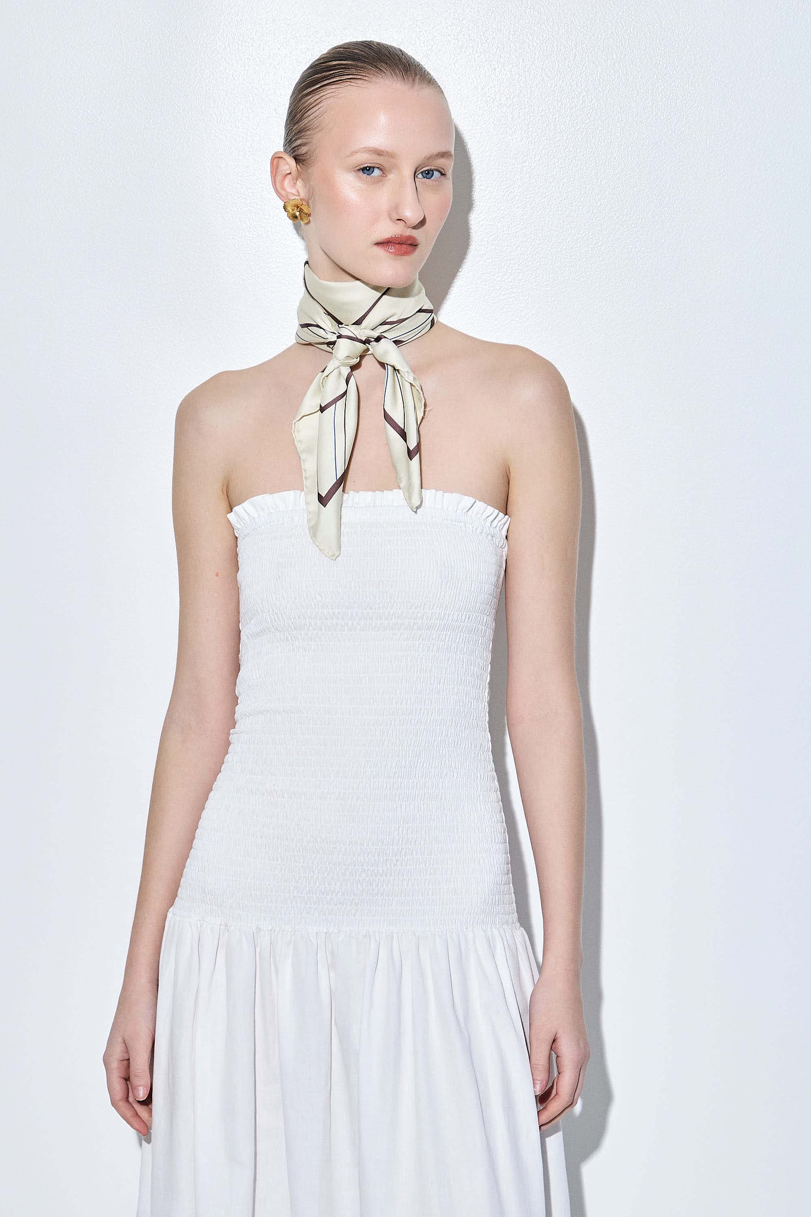 Shirred Strapless Maxi Dress - Image 5