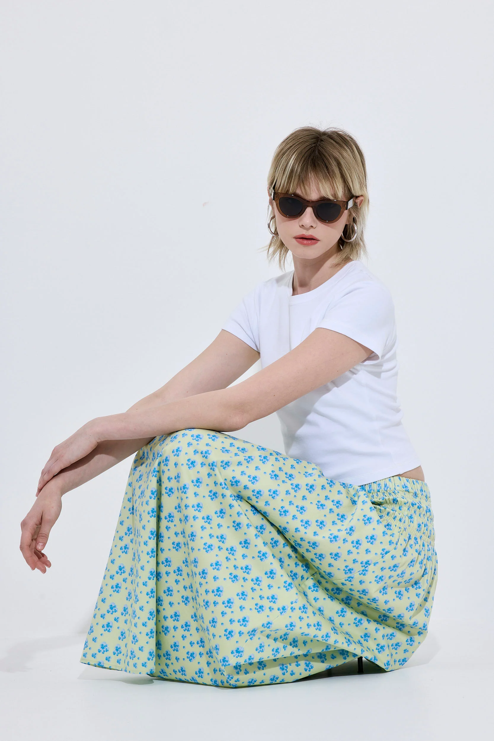 Shirred Waist Maxi Skirt - Image 6