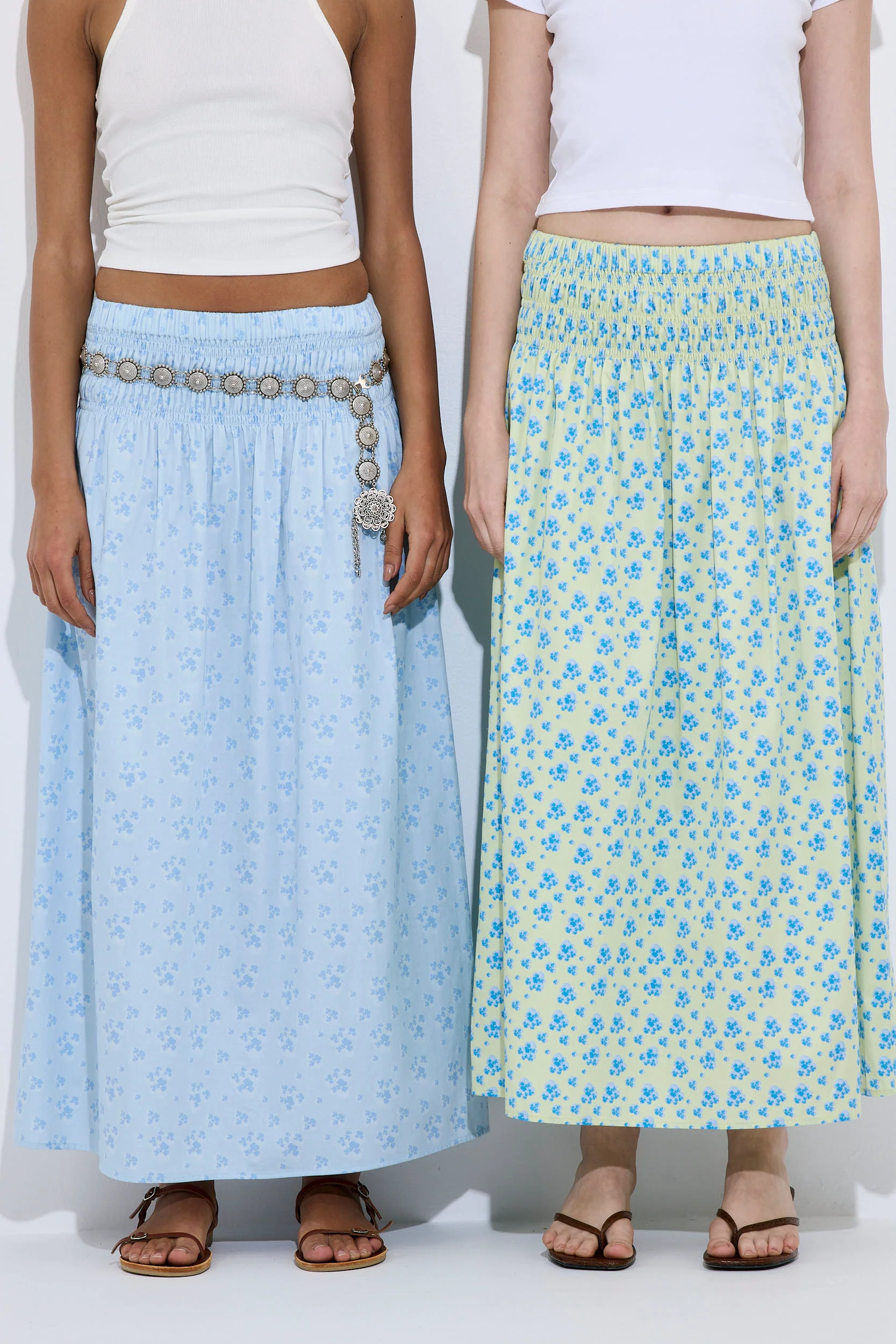 Shirred Waist Maxi Skirt - Image 7