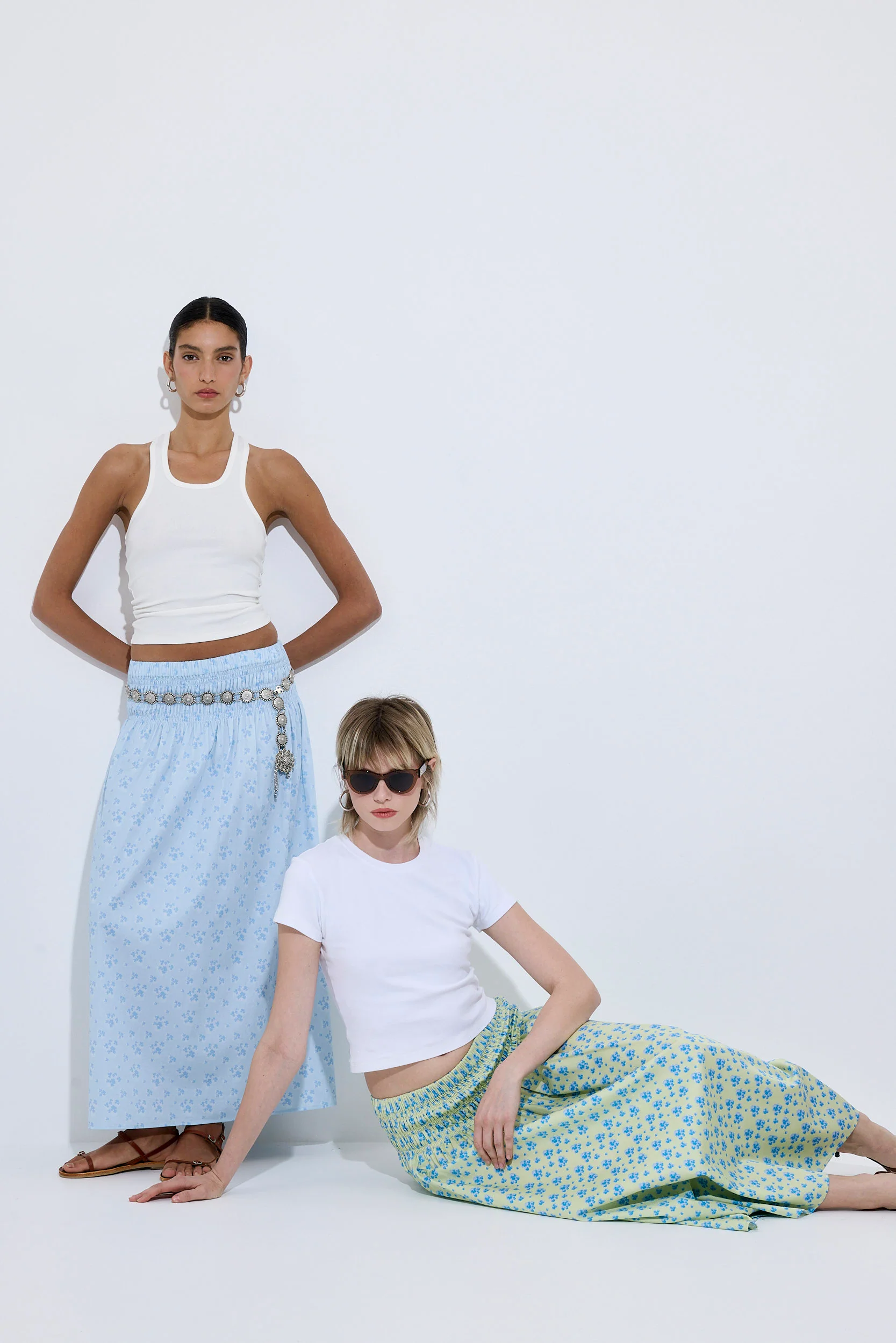 Shirred Waist Maxi Skirt - Image 9
