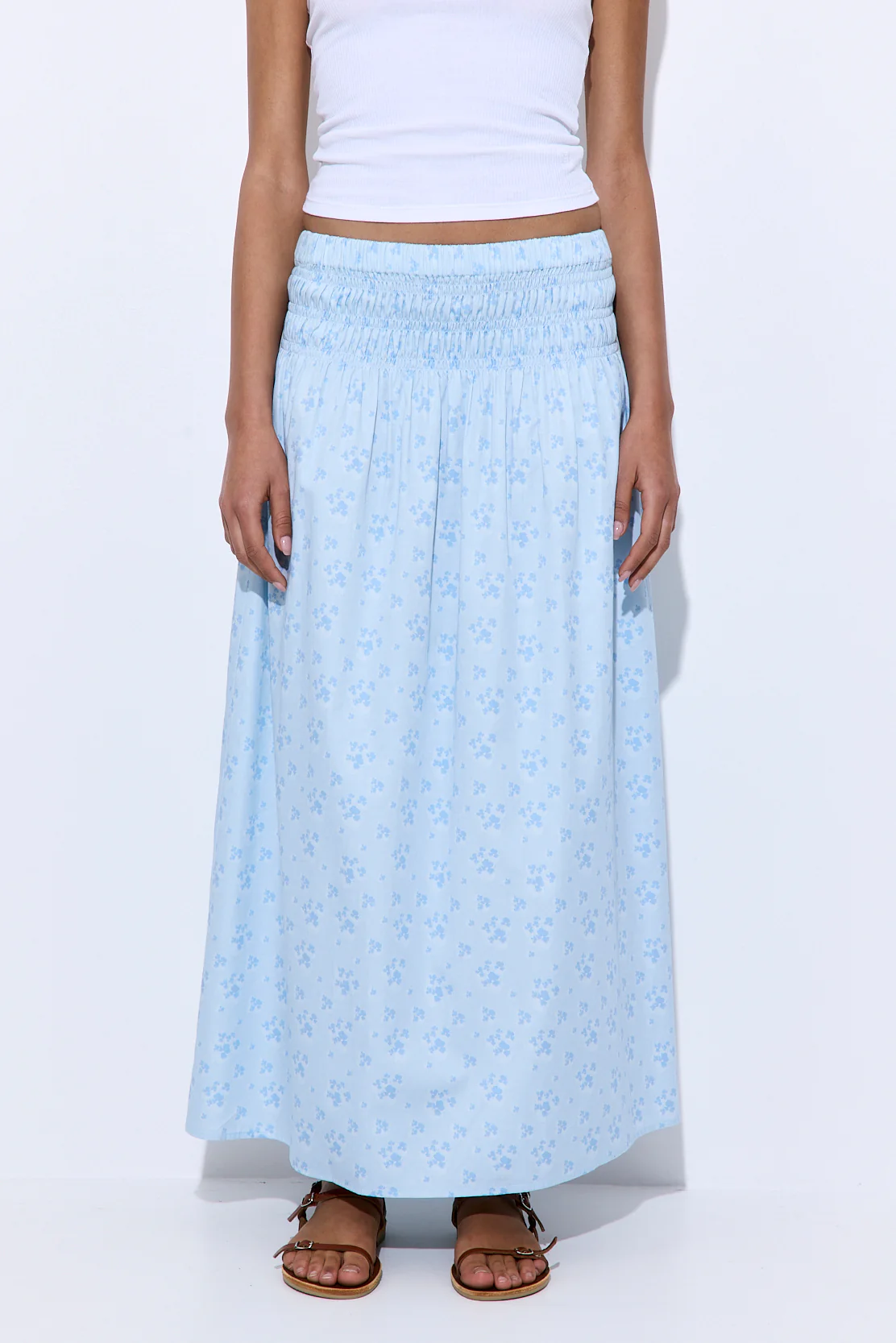 Shirred Waist Maxi Skirt - Image 2