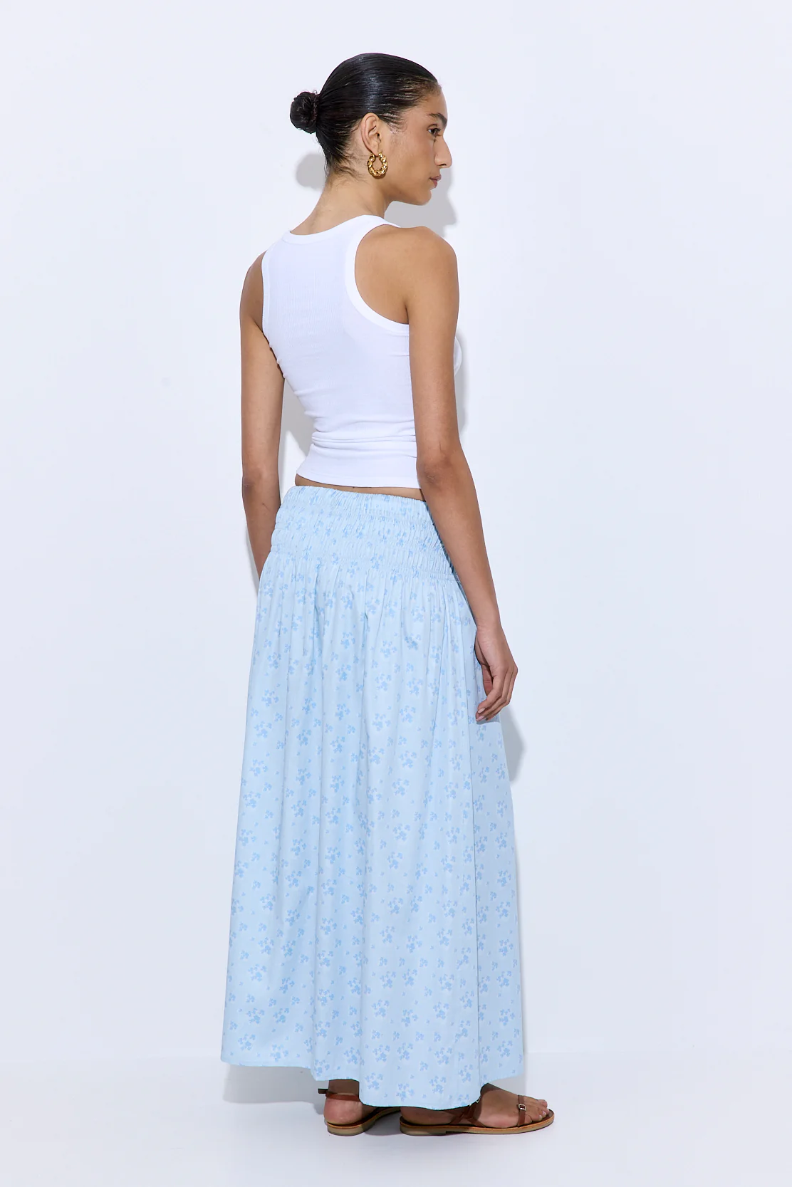 Shirred Waist Maxi Skirt - Image 5
