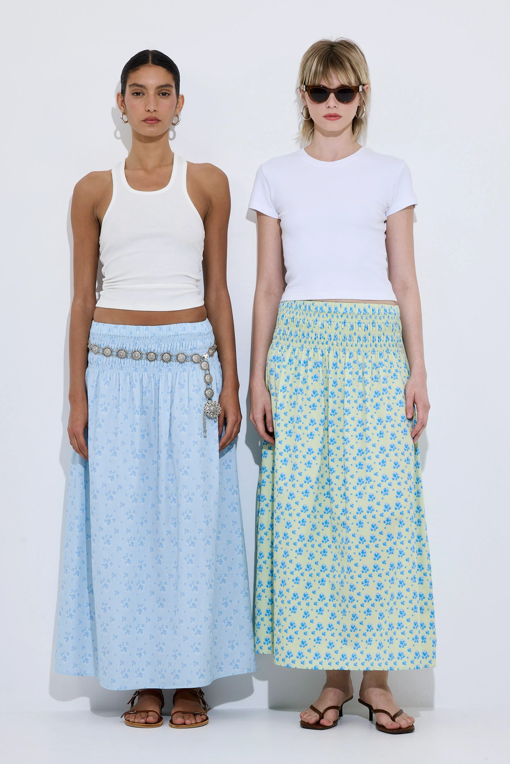 Shirred Waist Maxi Skirt - Image 8