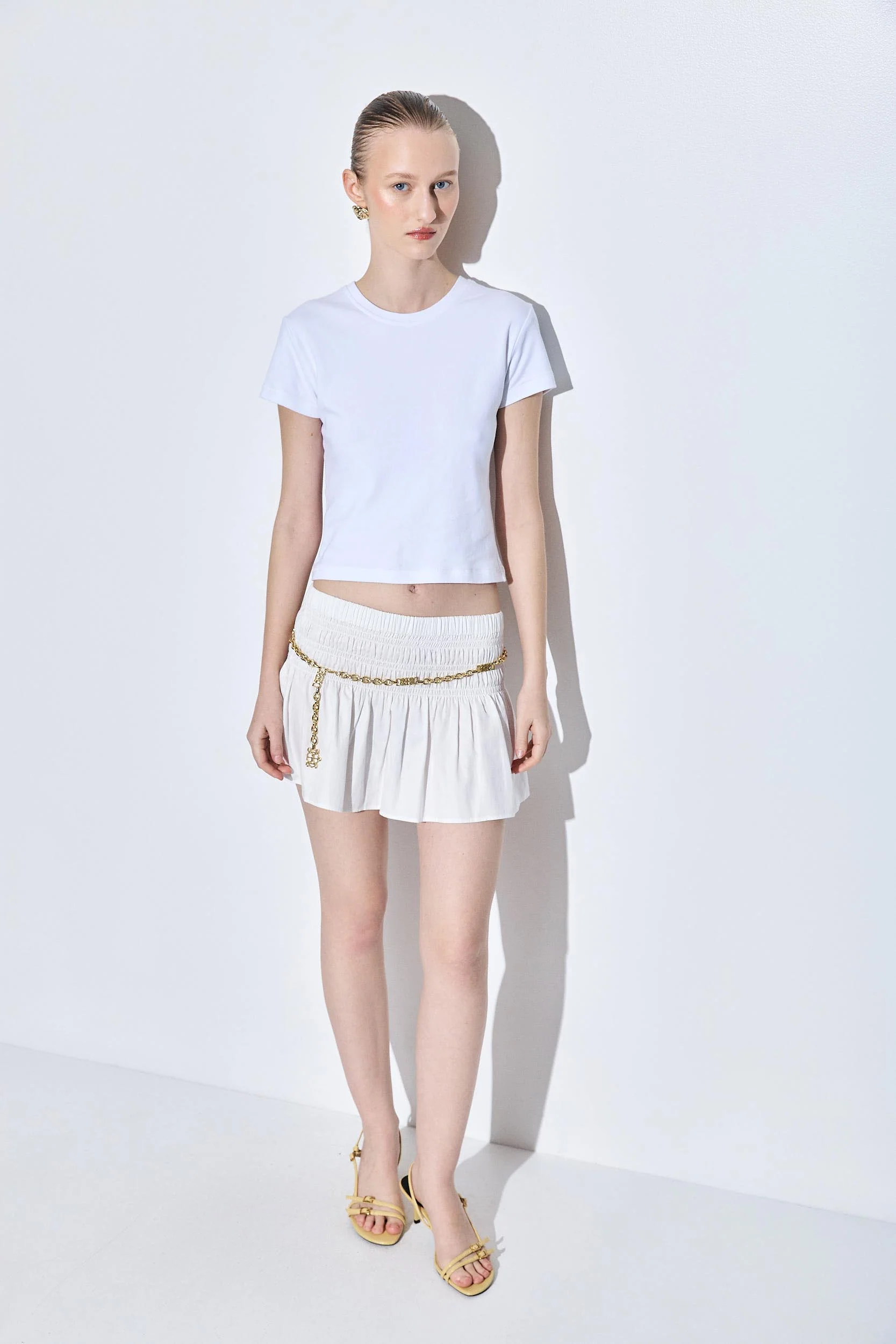 Shirred Waist Mini Skirt - Image 3
