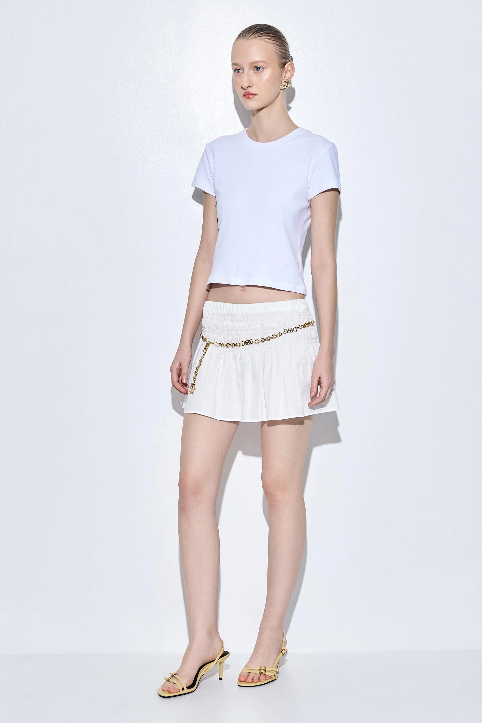Shirred Waist Mini Skirt - Image 4