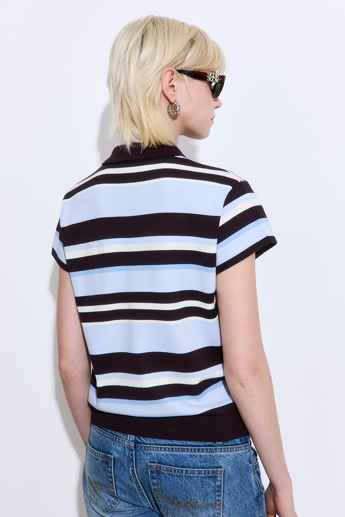 Short Sleeved Knitted Polo Shirt - Image 5
