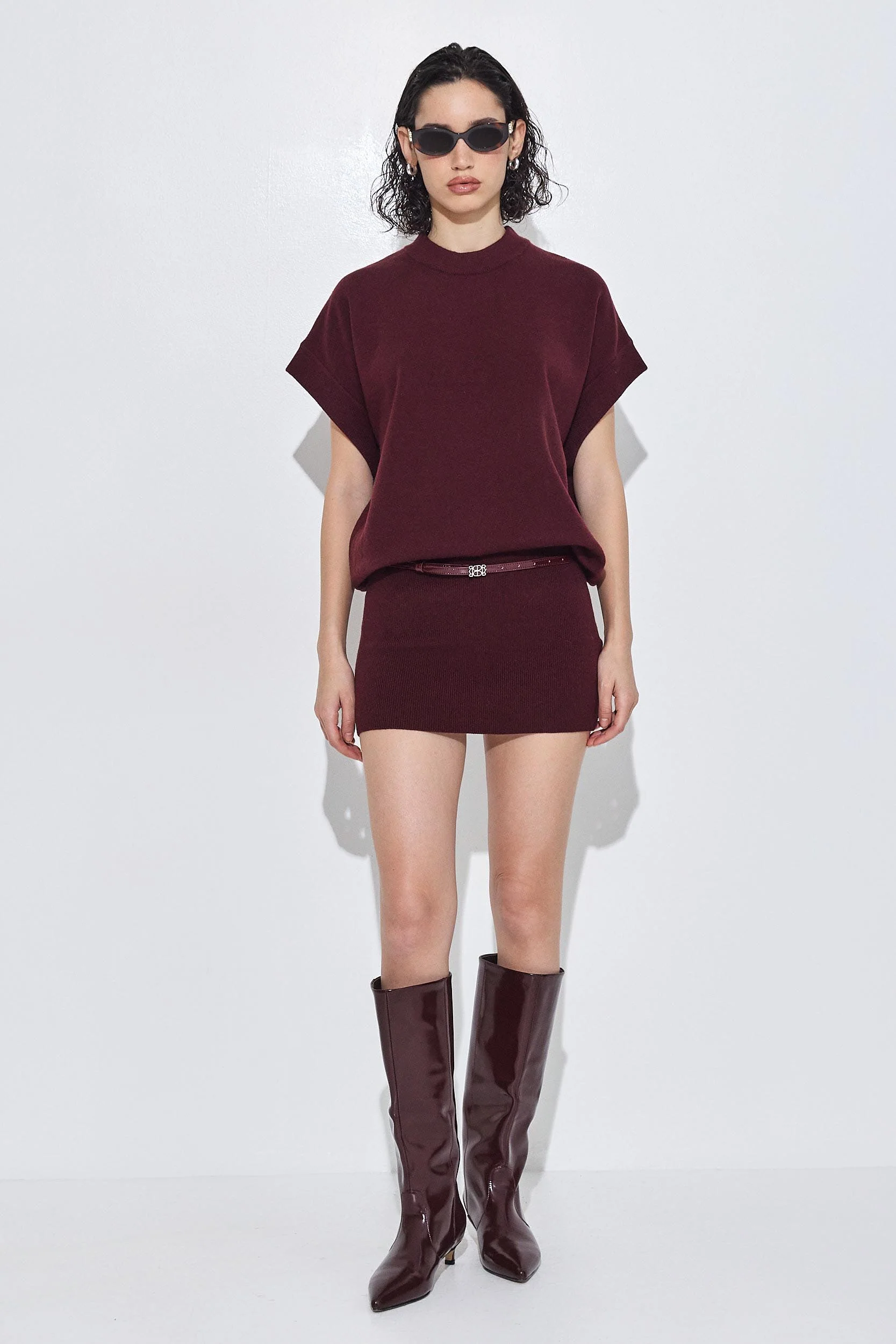 Knitted Volume Mini Dress - Image 2