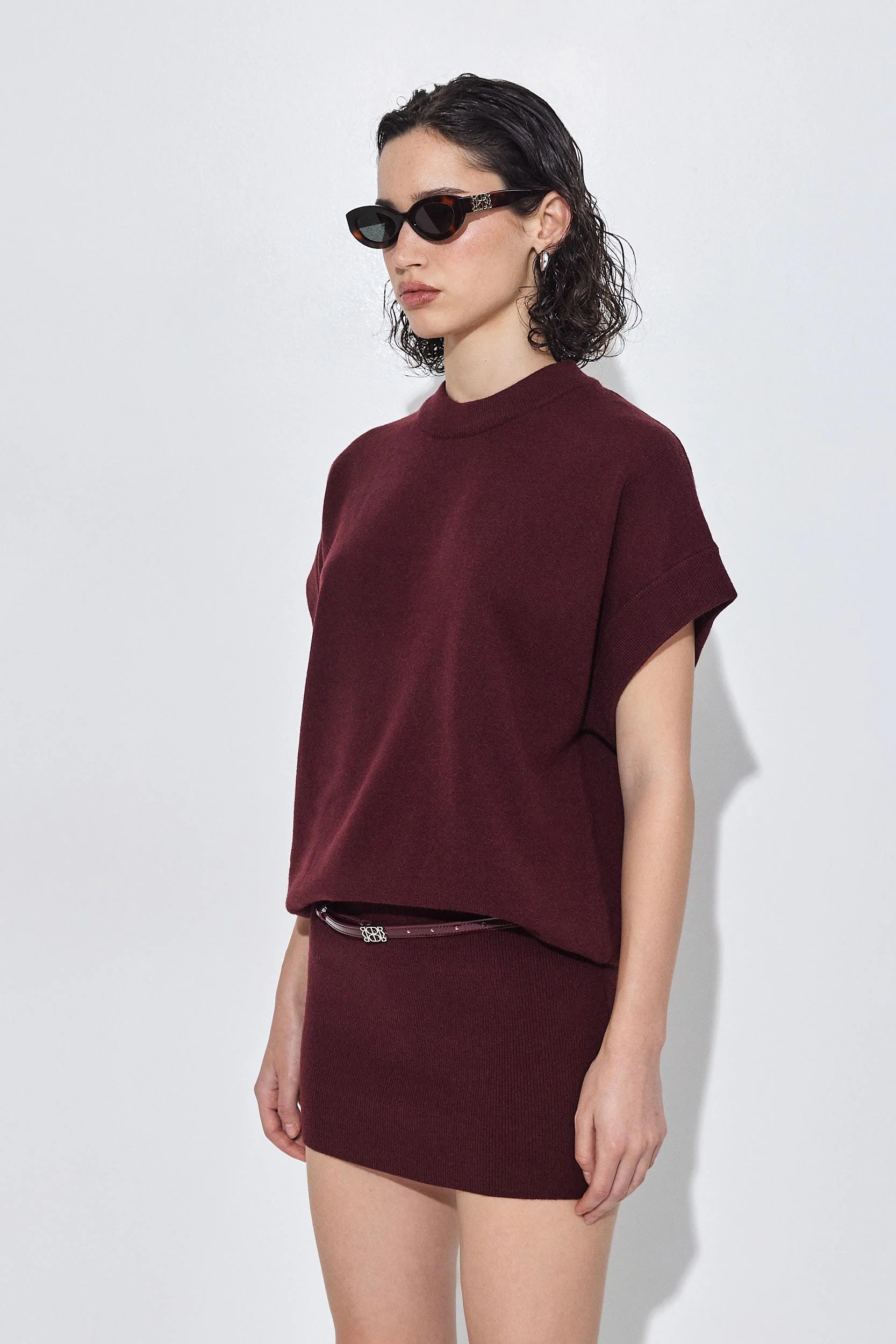 Knitted Volume Mini Dress - Image 3