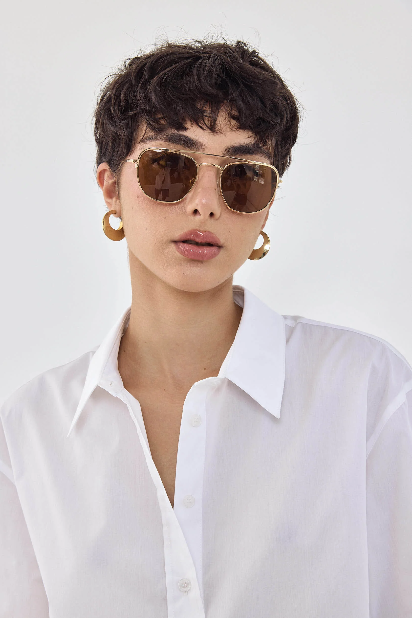 Short Sleeved Poplin Button Down Shirt - Image 7