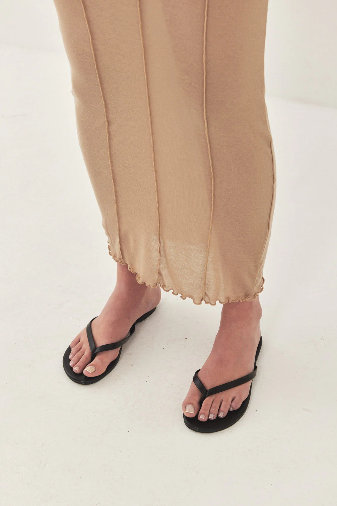 Sleeveless Maxi Soft Curling Sheer Dress - Image 6
