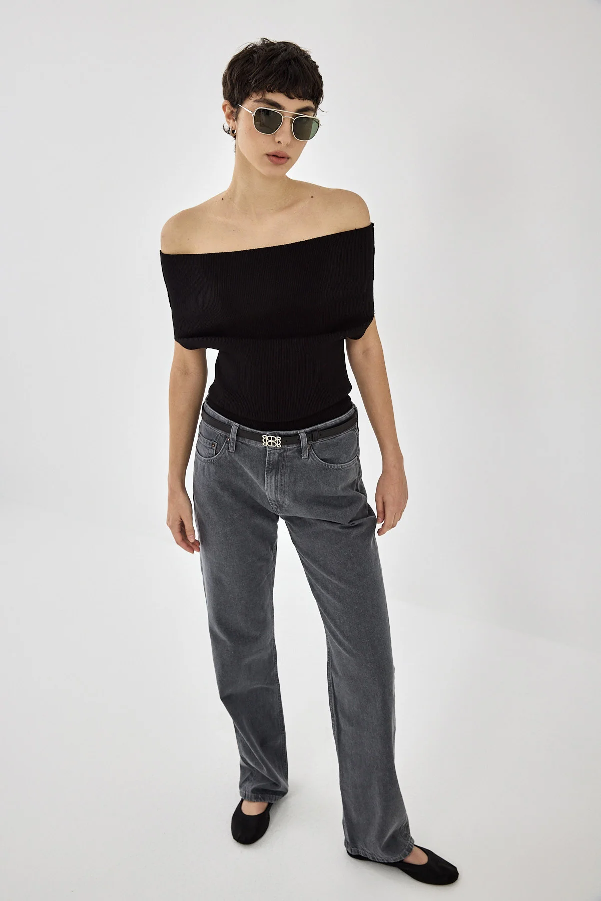 Sleeveless Tight Ribbed Folded Top - Image 3