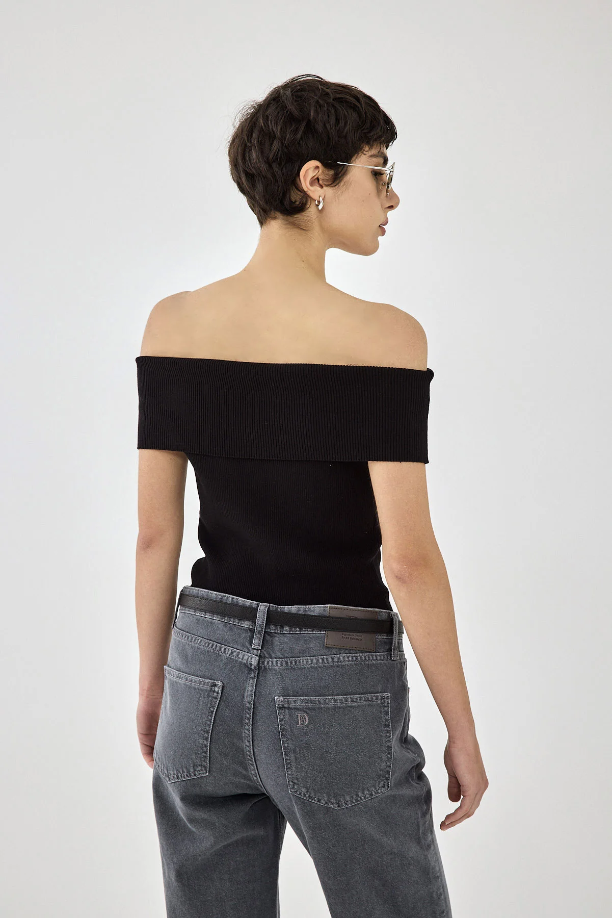 Sleeveless Tight Ribbed Folded Top - Image 5