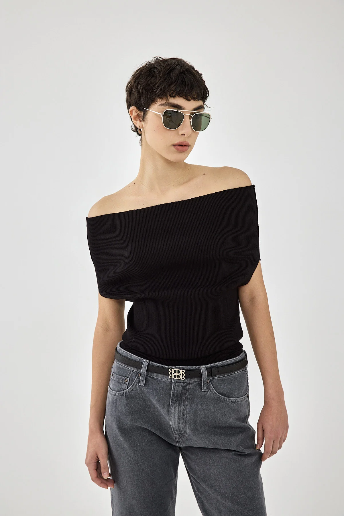 Sleeveless Tight Ribbed Folded Top - Image 8