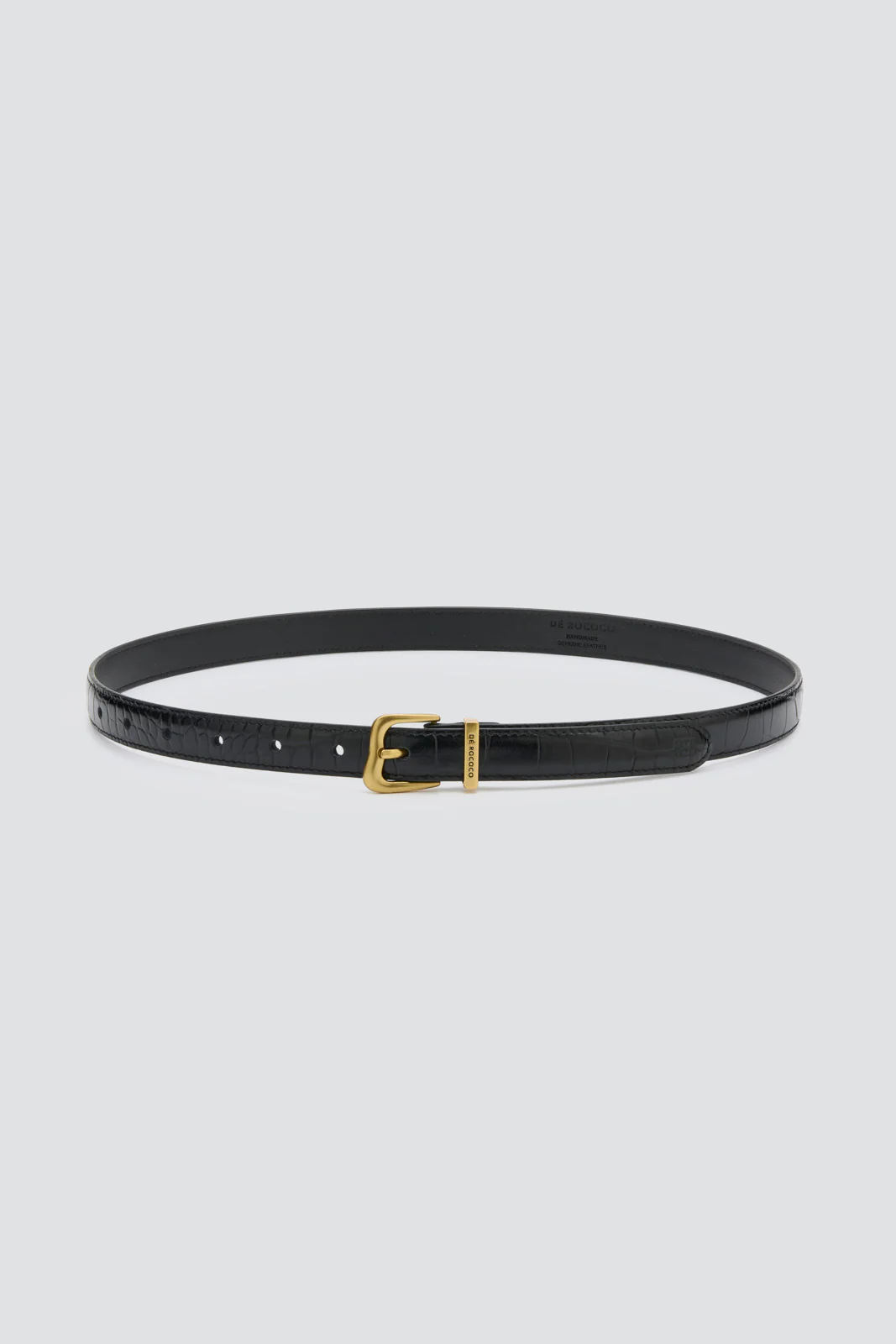 Slim Croco Buckle Belt - Image 3