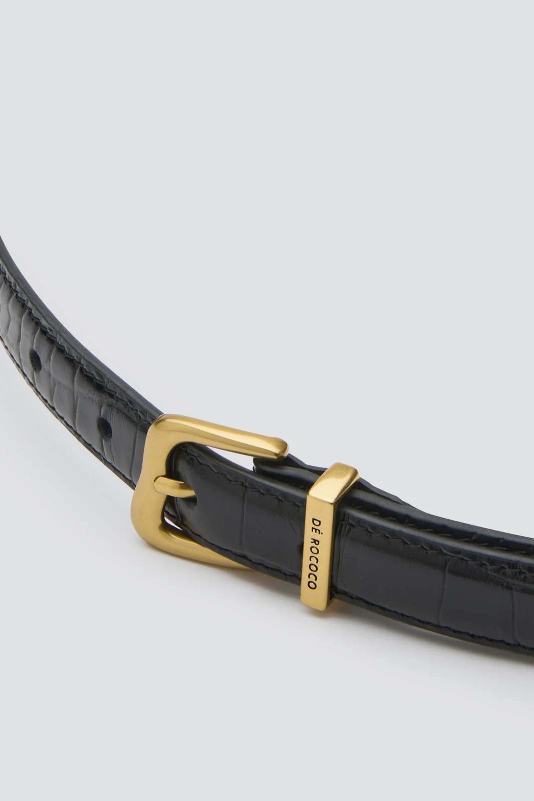 Slim Croco Buckle Belt - Image 5