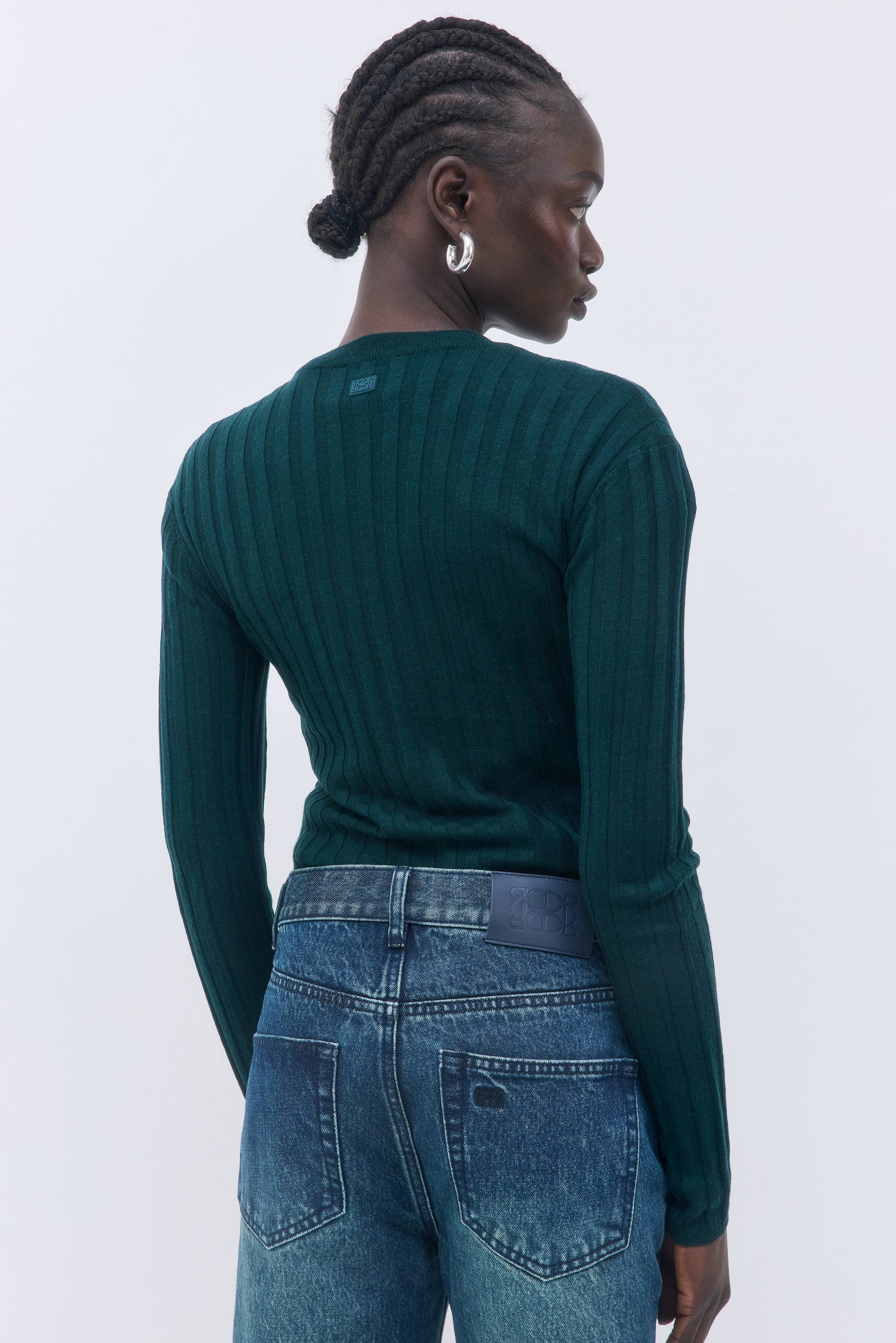 Soft Ribbed V Neck - Image 5