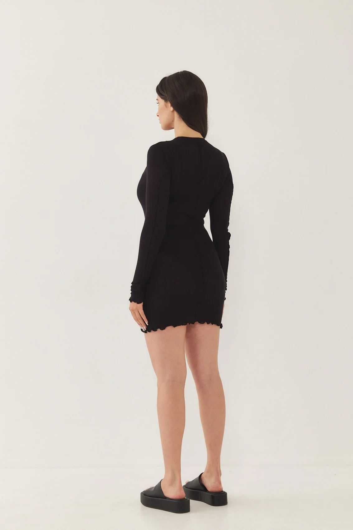 Soft Curling Sheer Mini Dress - Image 12