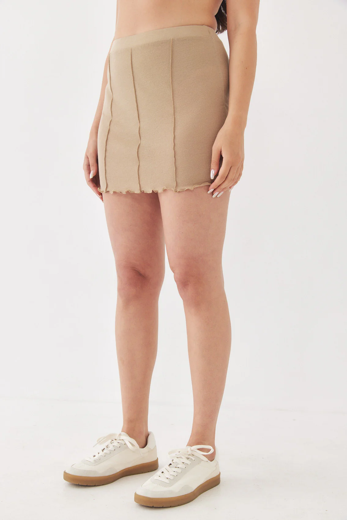 Soft Curling Sheer Mini Skirt - Image 12