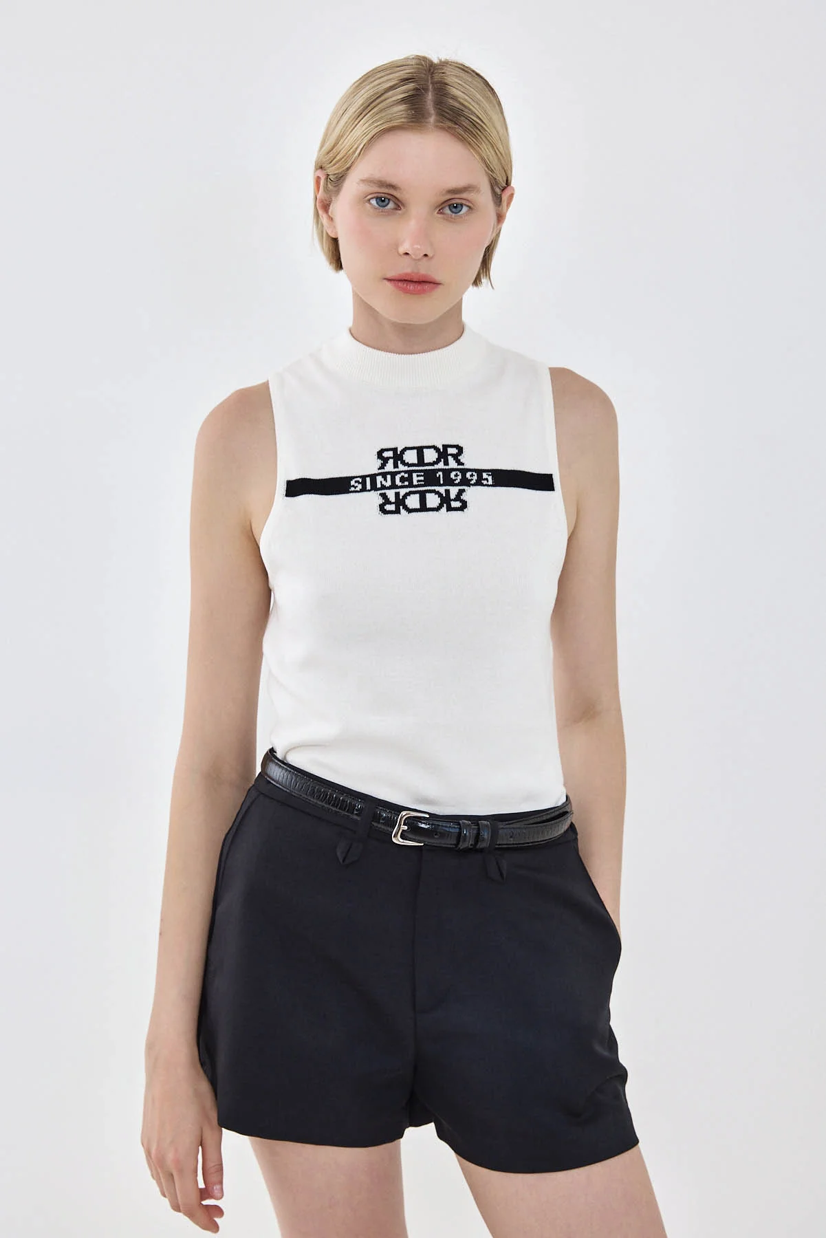Sporty Knitted Sleeveless Tank Top