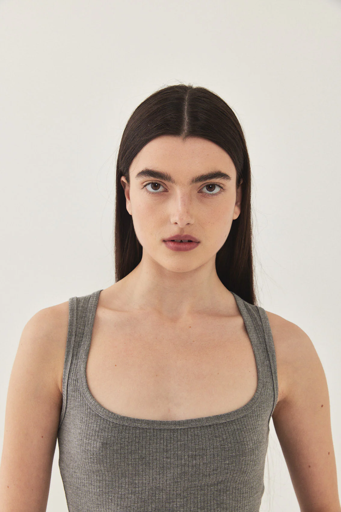 Square Neck Ribbed Tank Top - Image 7