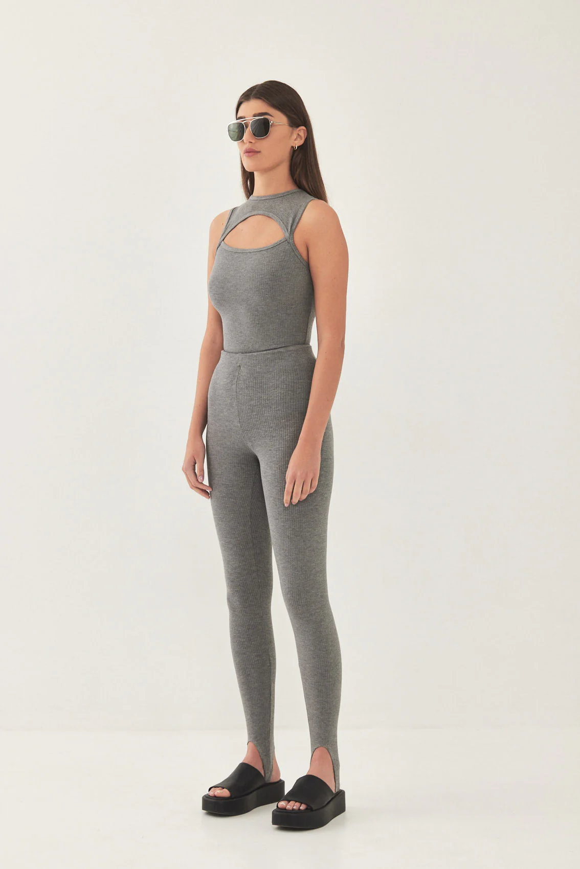 Stirrup Ribbed Leggings - Image 4
