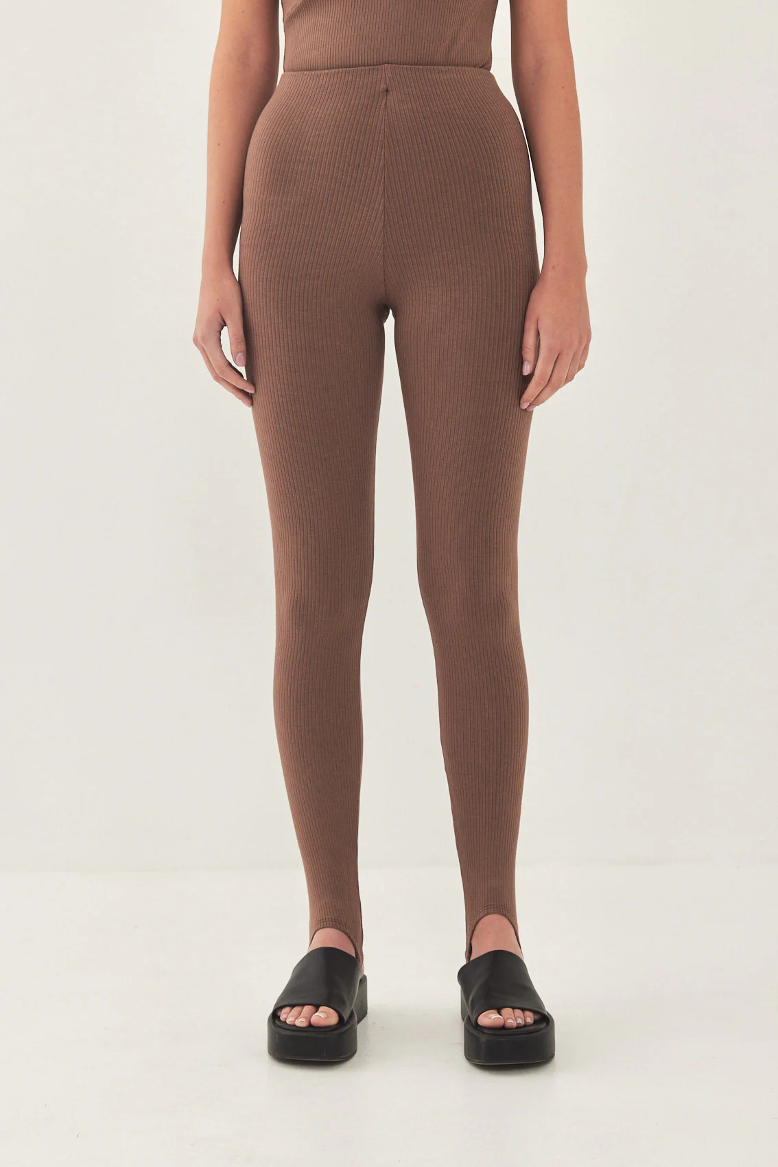 Stirrup Ribbed Leggings - Image 2
