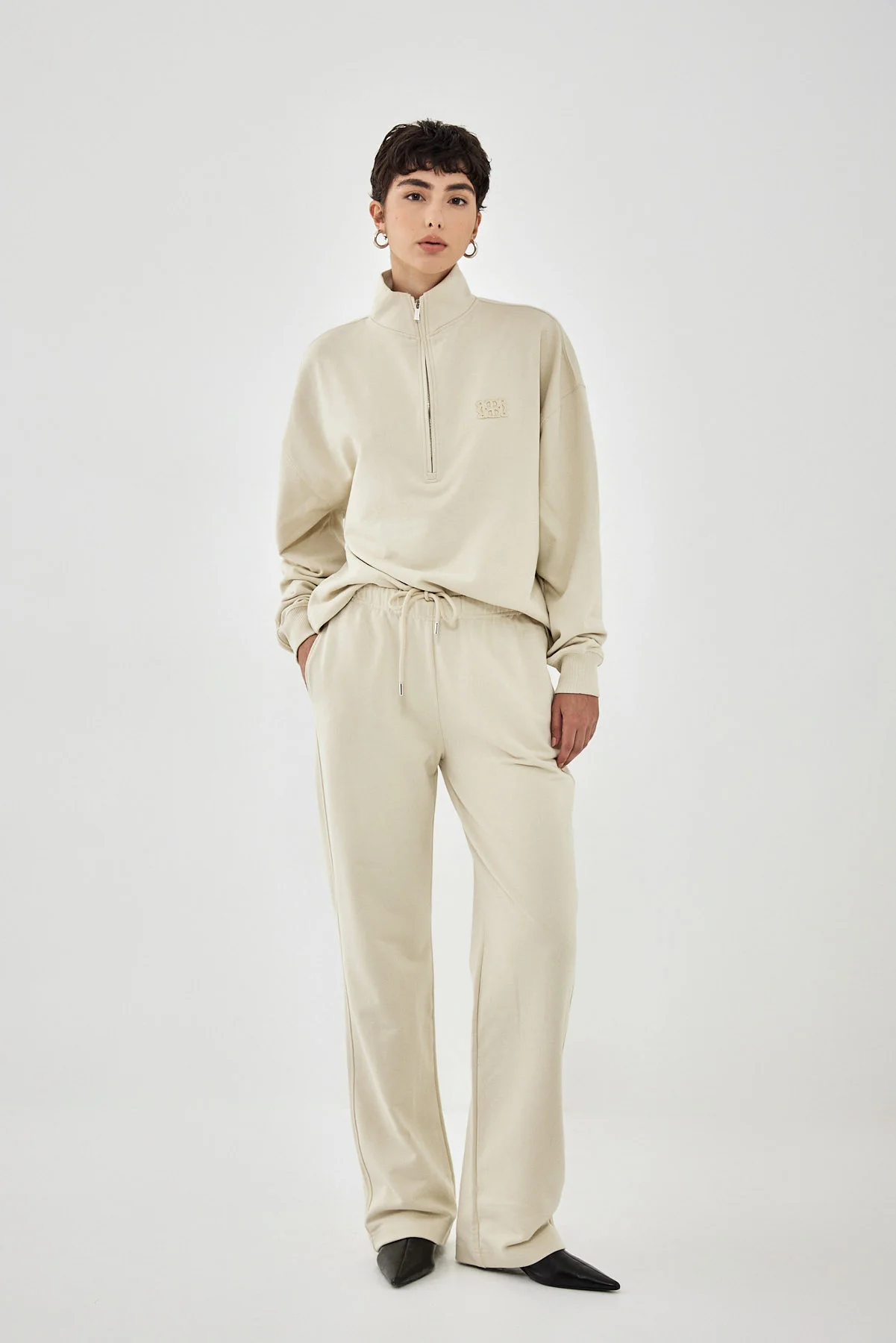 Straight Leg Patch Sweatpants