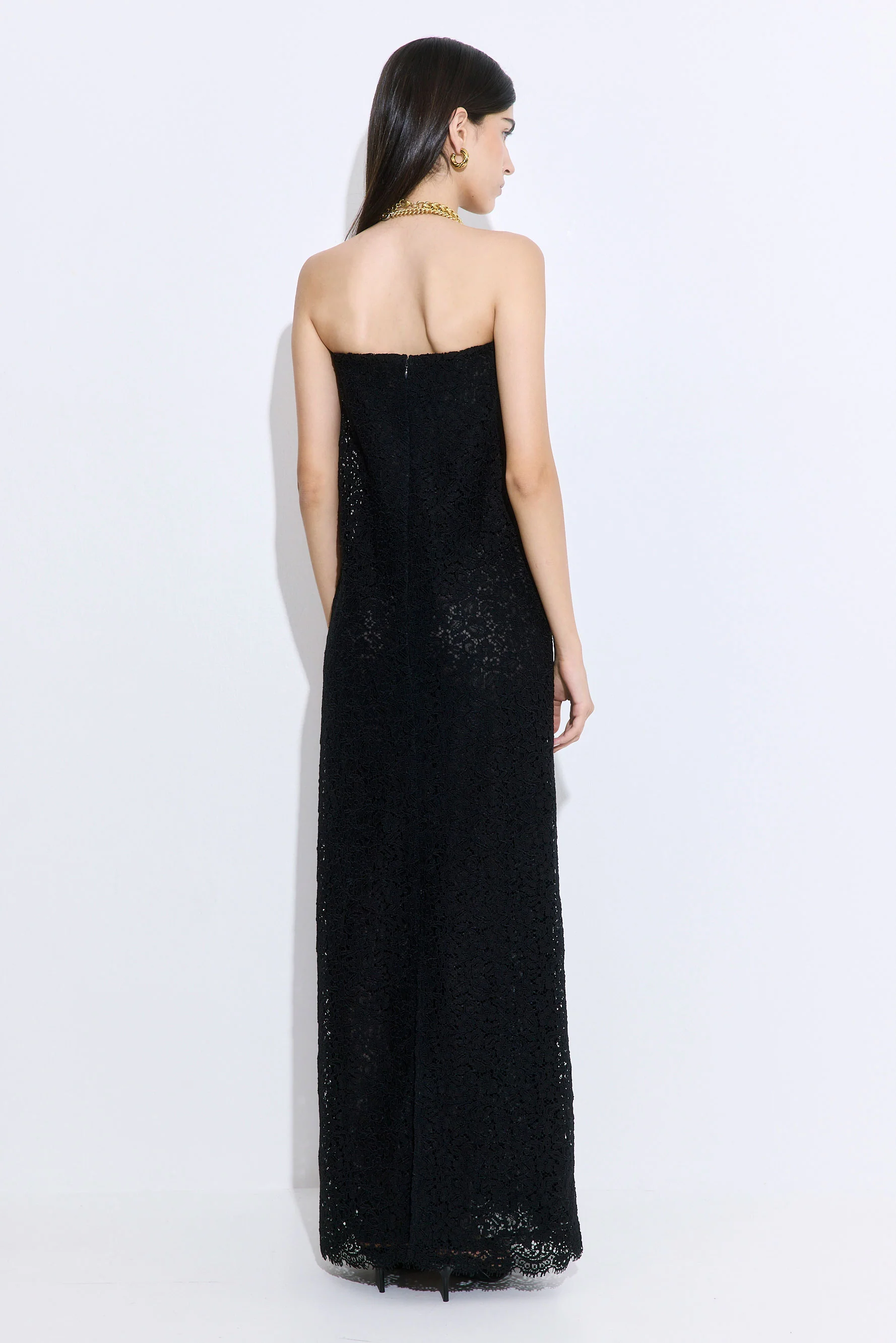 Strapless Lace Maxi Dress - Image 5