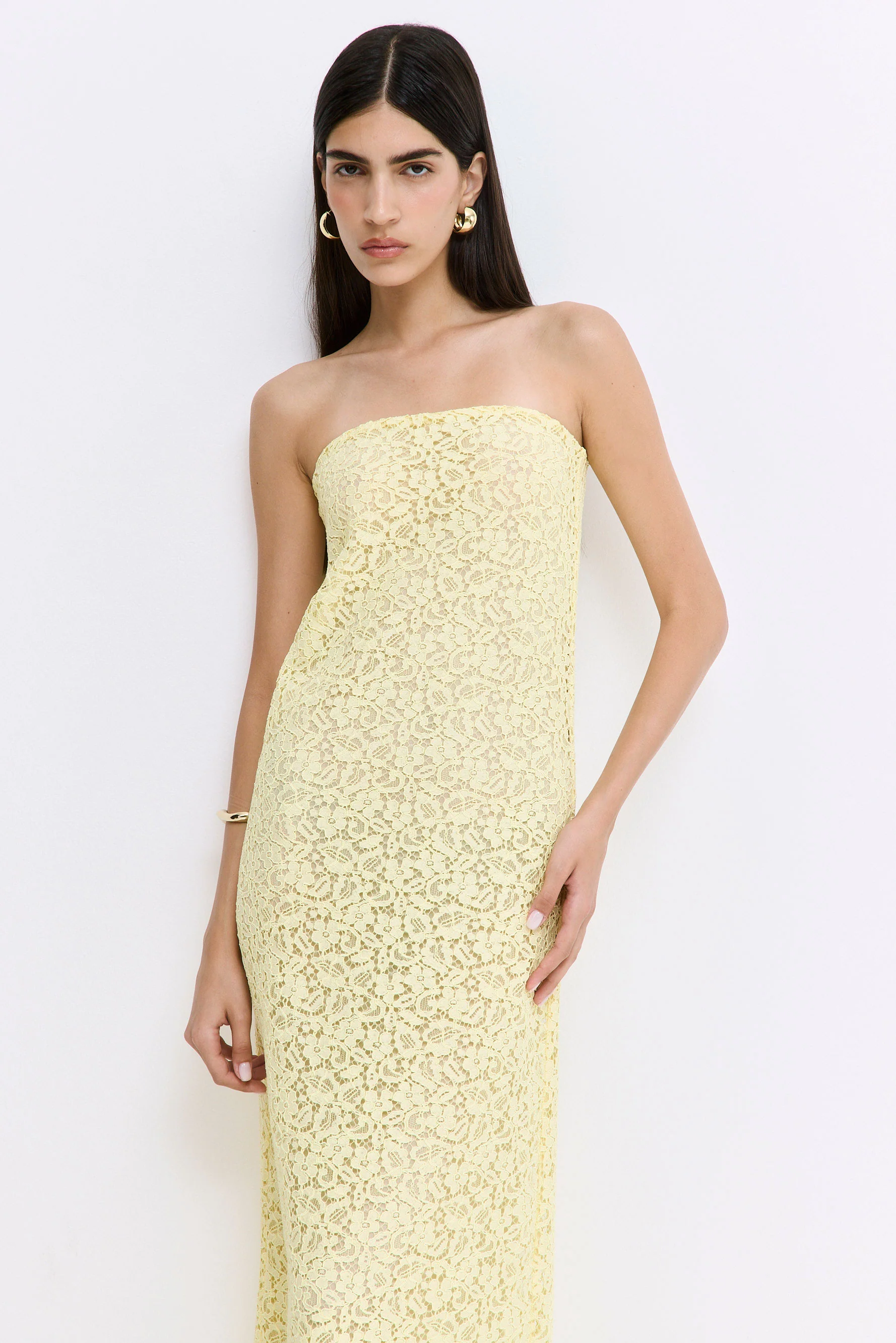 Strapless Lace Maxi Dress - Image 2